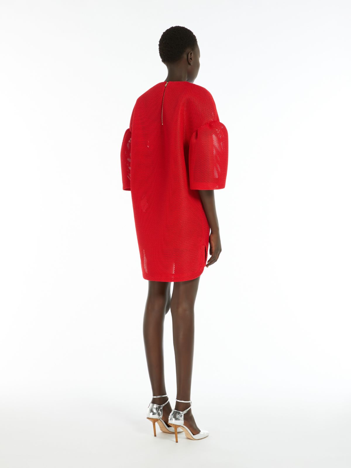 Short mesh jersey dress