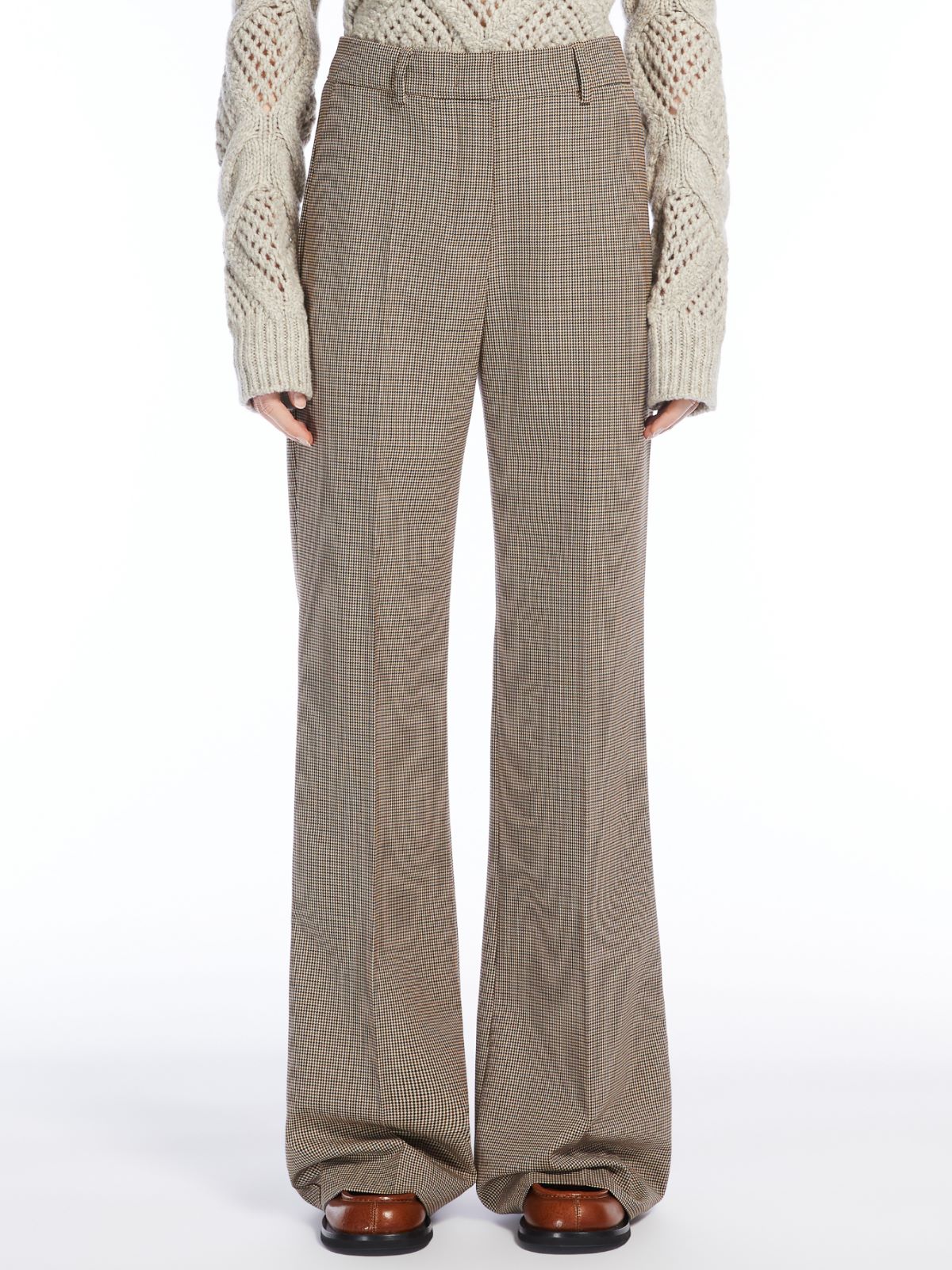 Stretch gabardine trousers