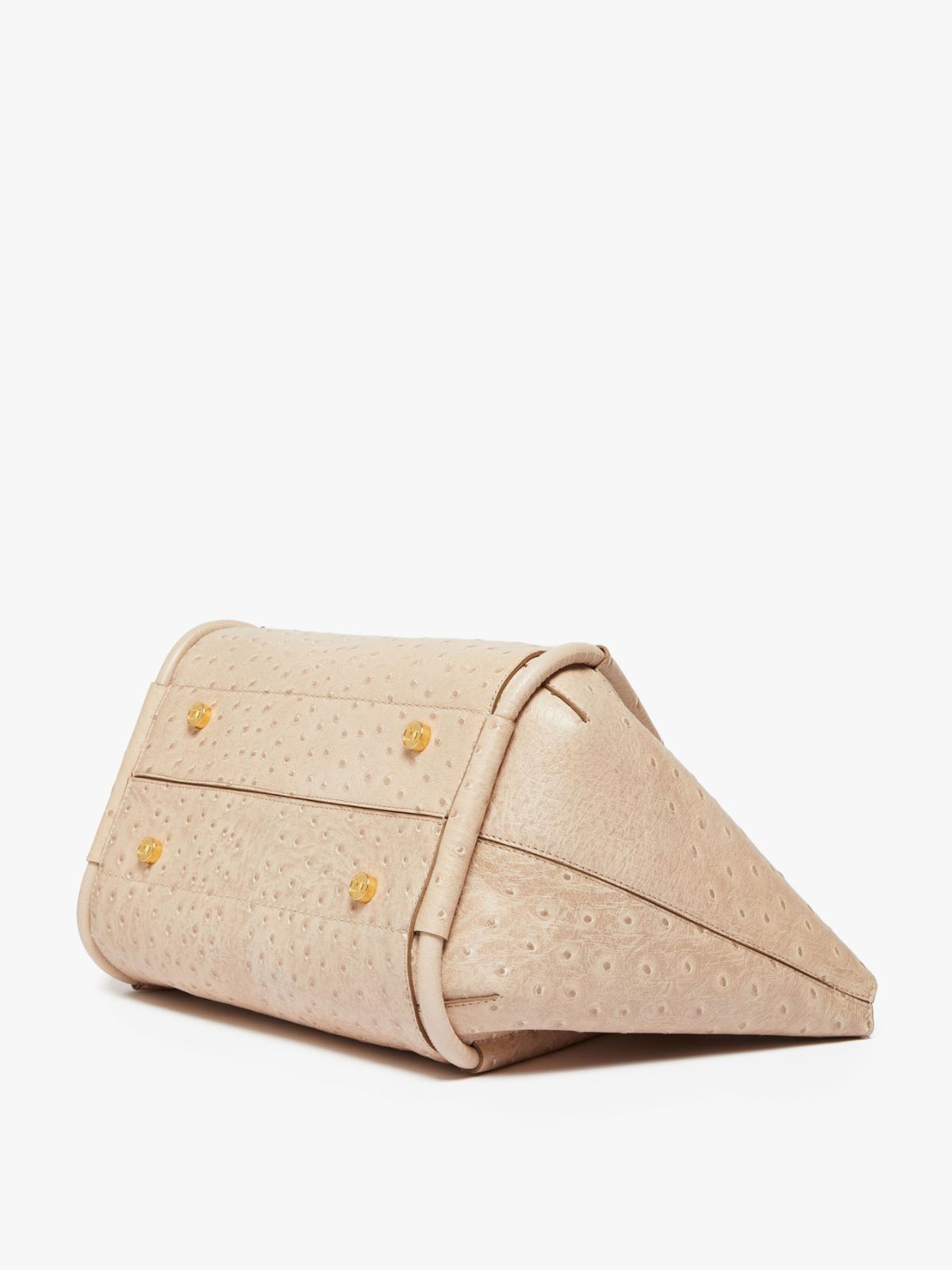 Small ostrich-print leather Marine Bag