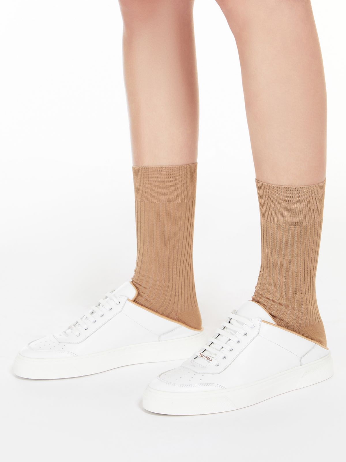 Leather mule sneakers