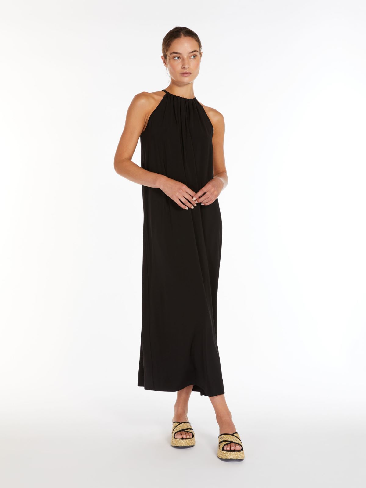 Long stretch jersey dress