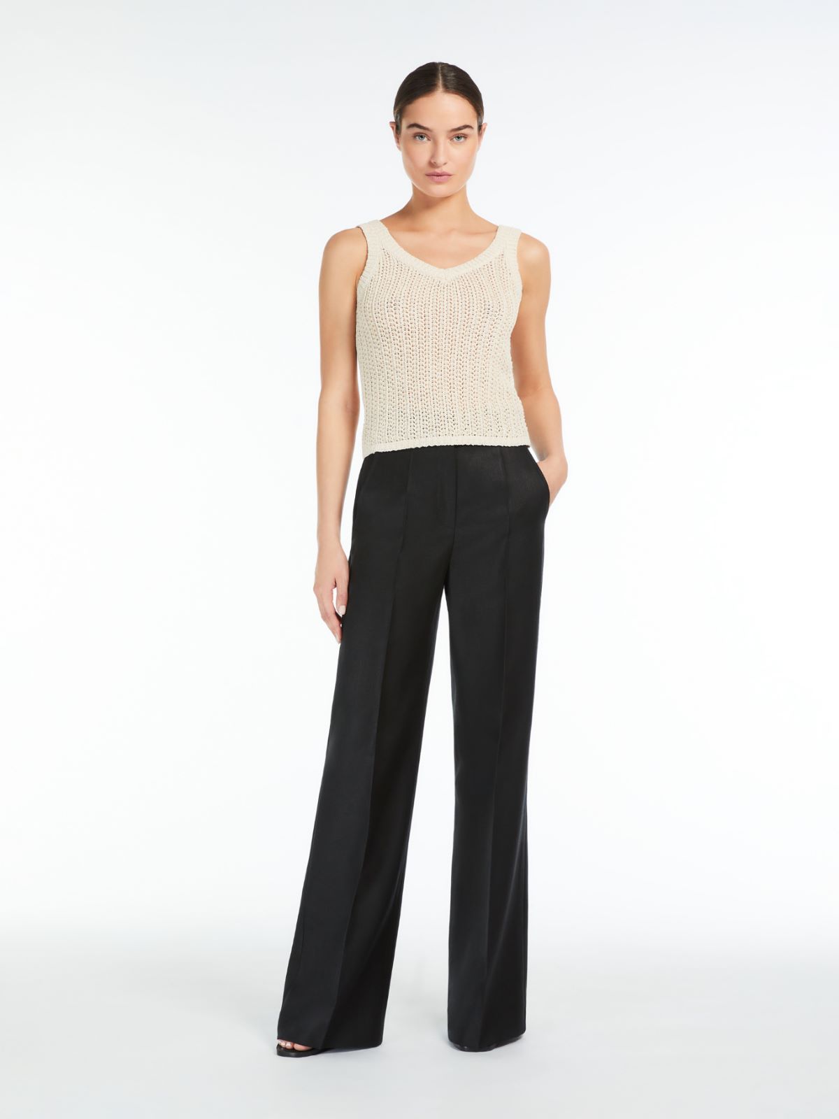 Linen tailored trousers