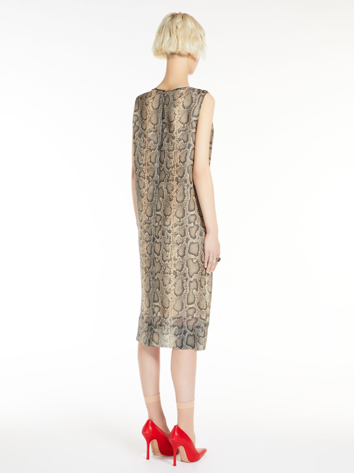 Python-print organza dress