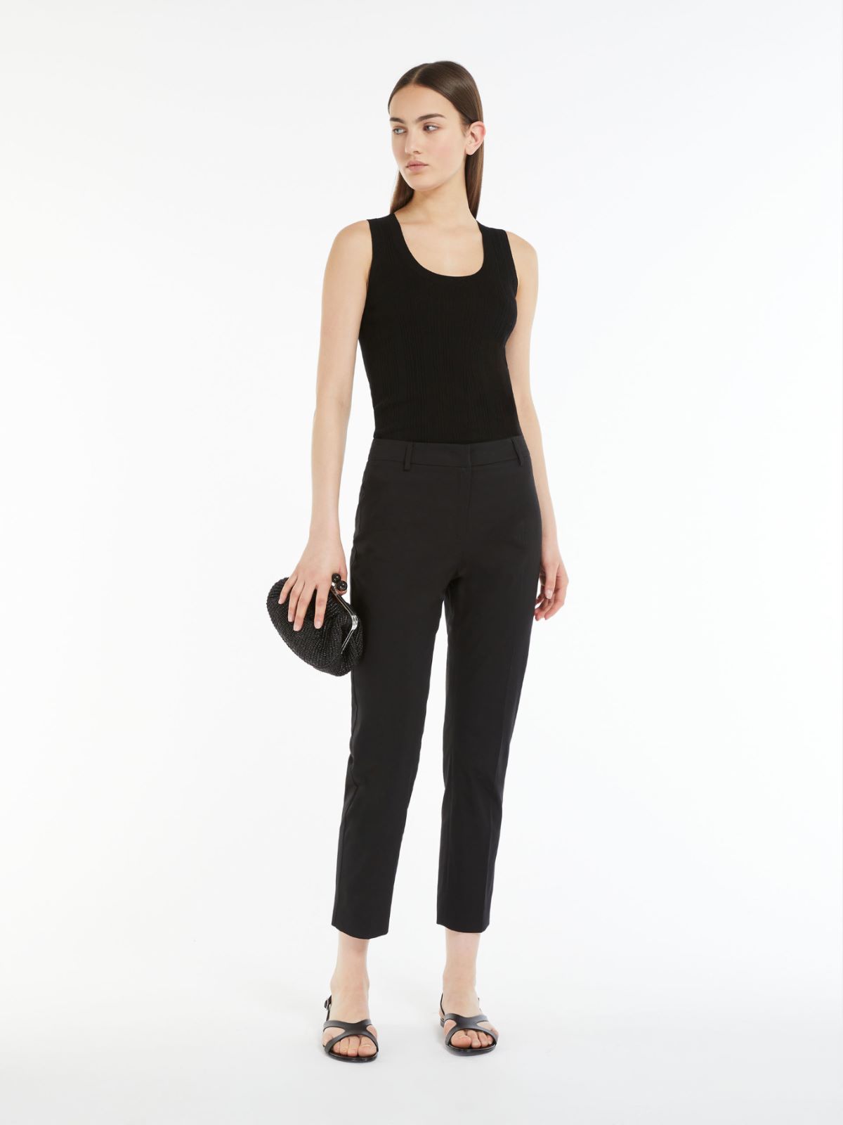 Cotton gabardine trousers