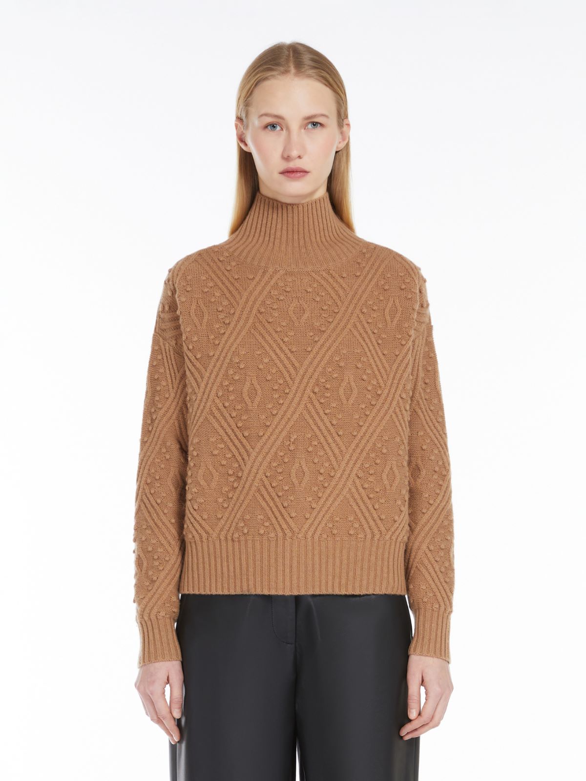 Cashmere-blend argyle jumper