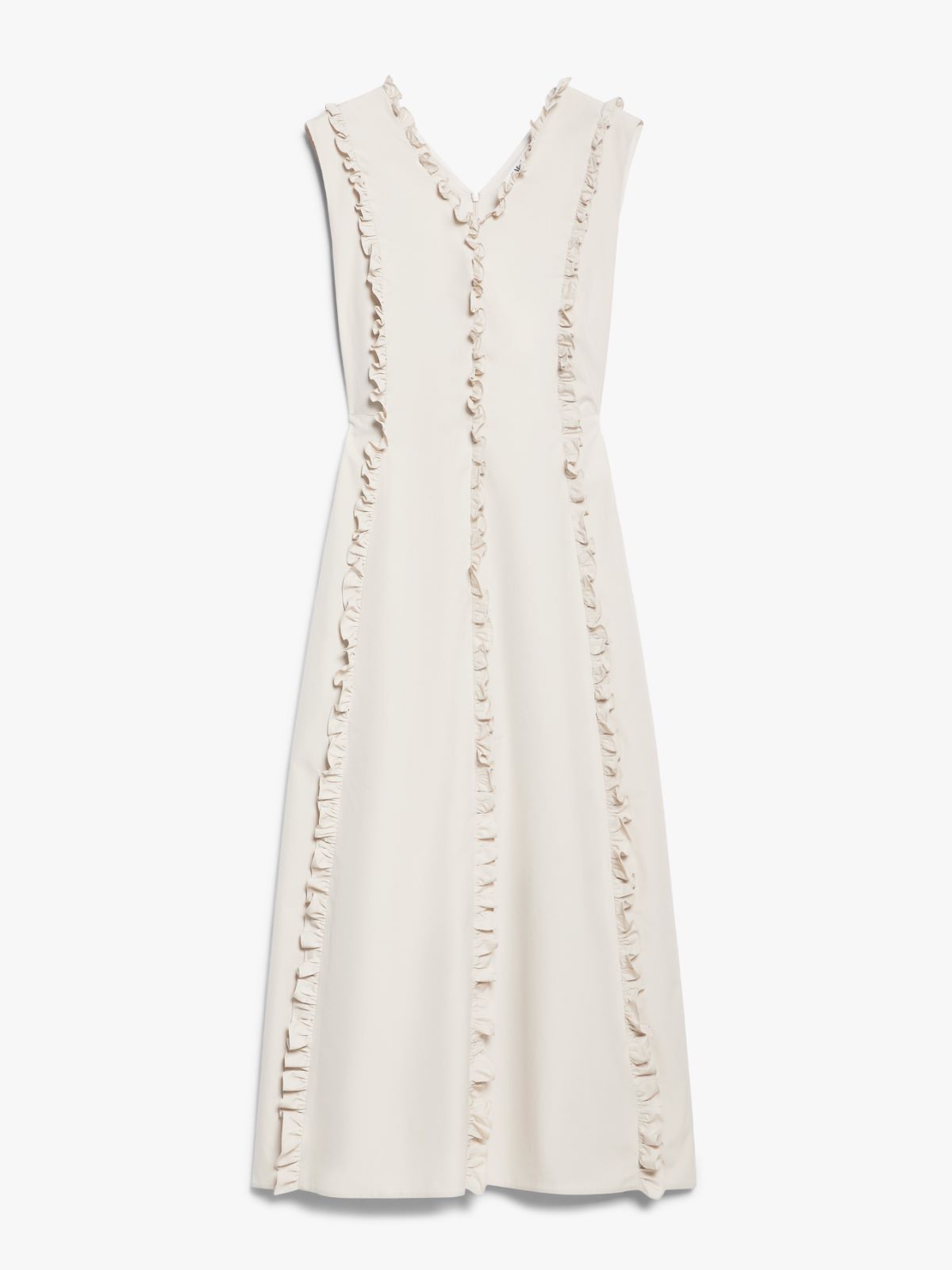 Poplin dress with frills