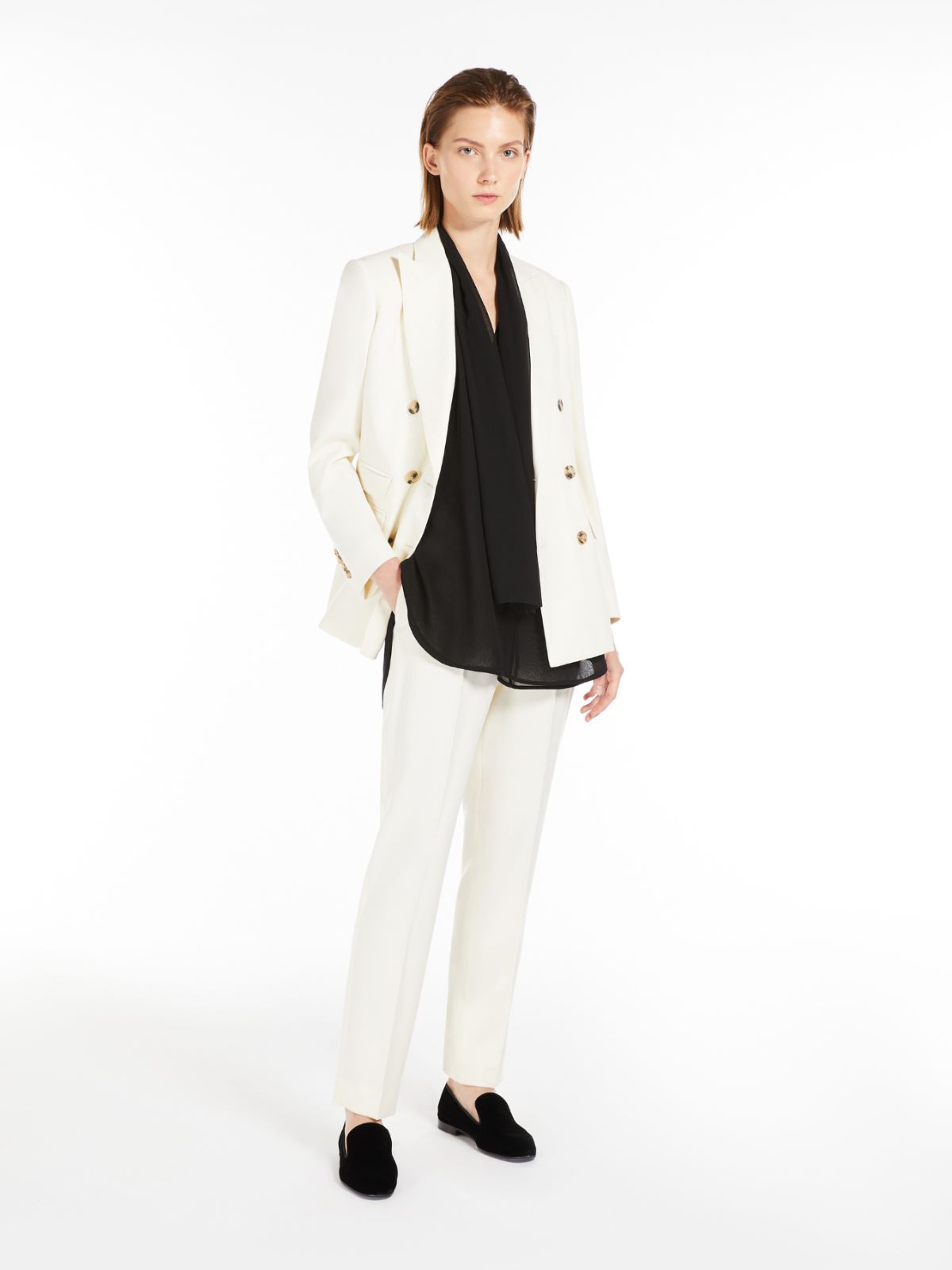 Wool granité trousers