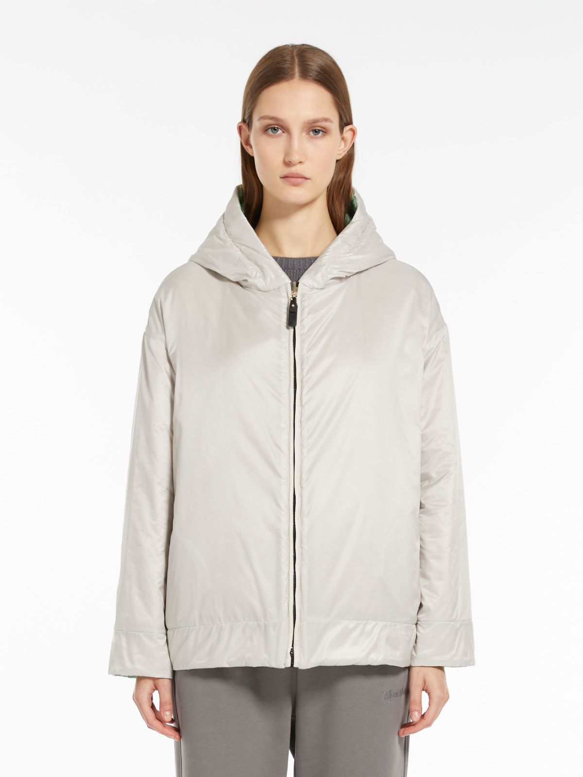 Reversible parka in water-resistant canvas