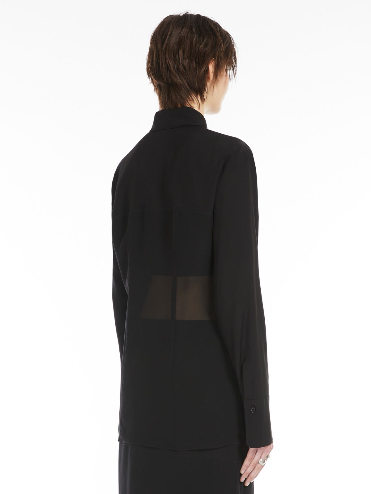 Chiffon flounced blouse