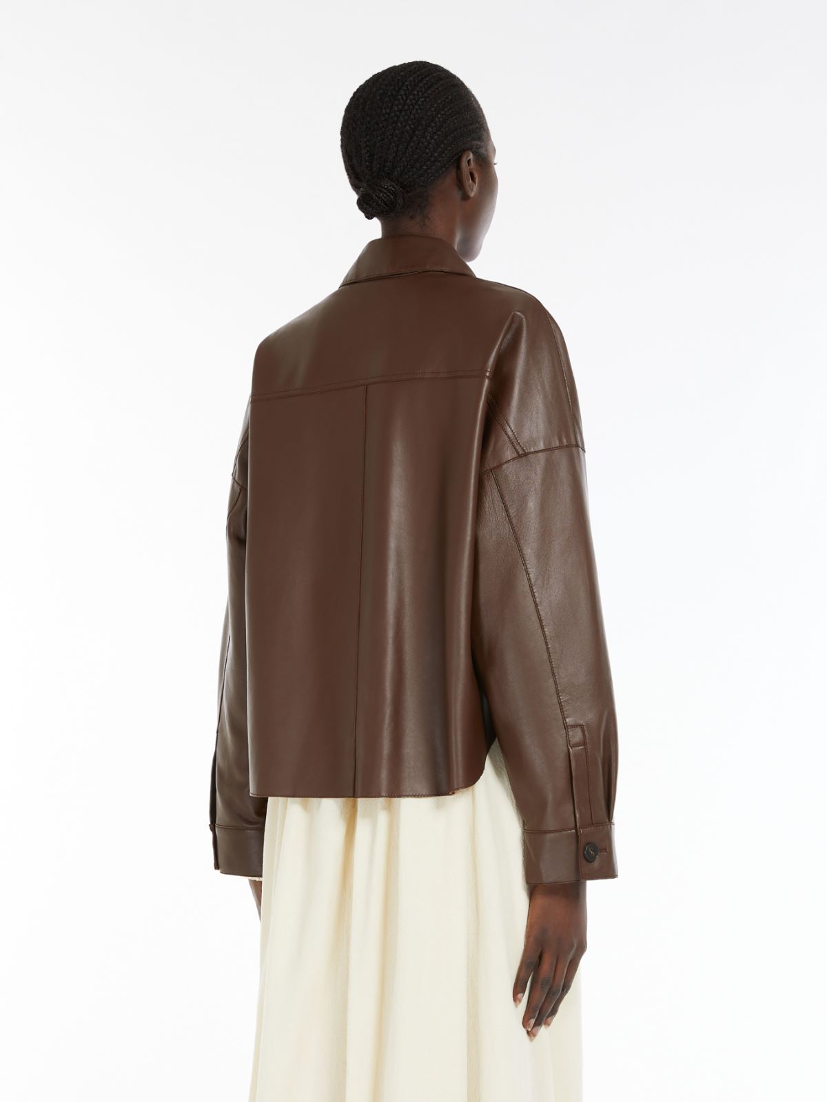 Nappa leather workwear jacket