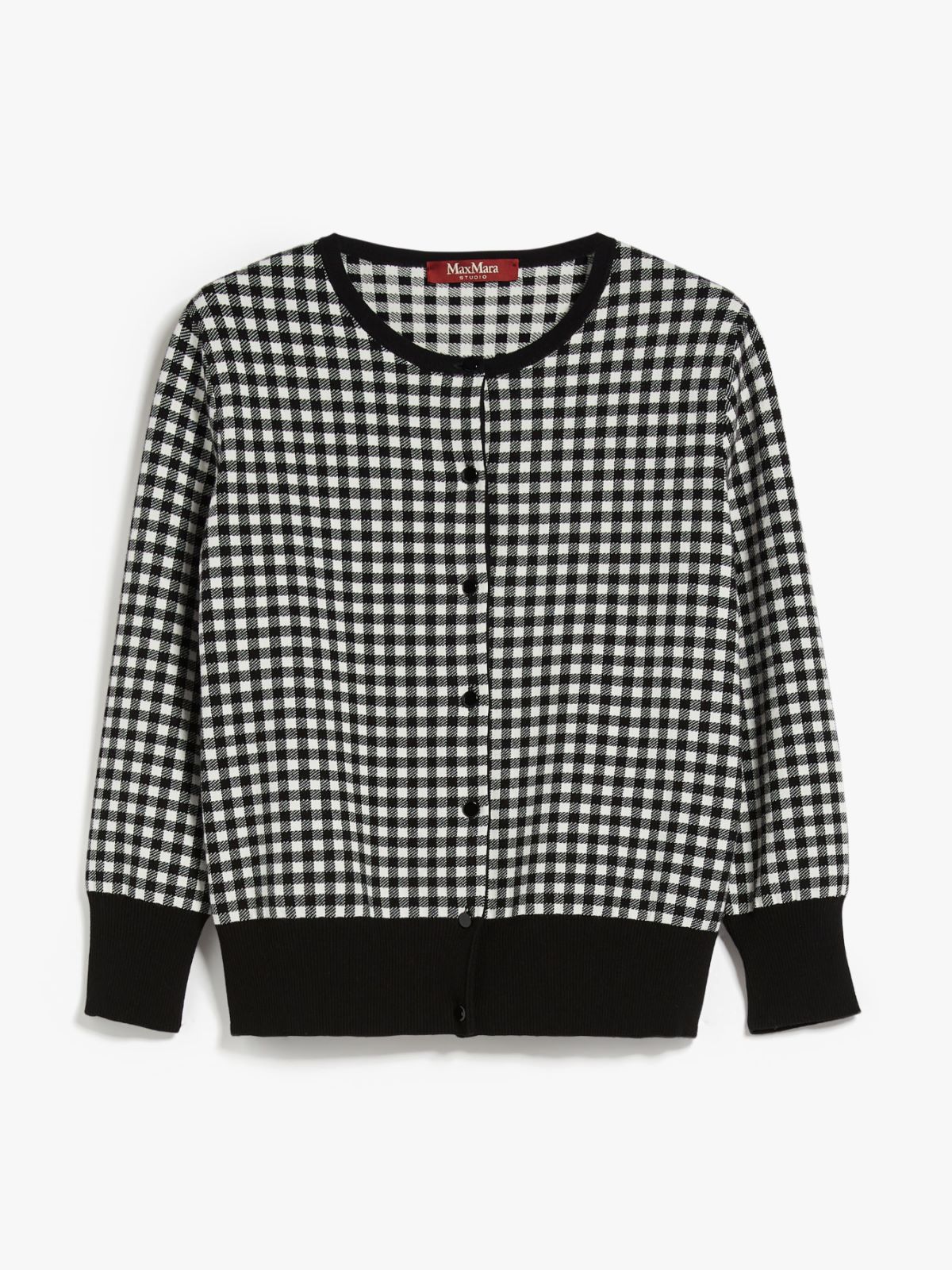 Jacquard viscose cardigan