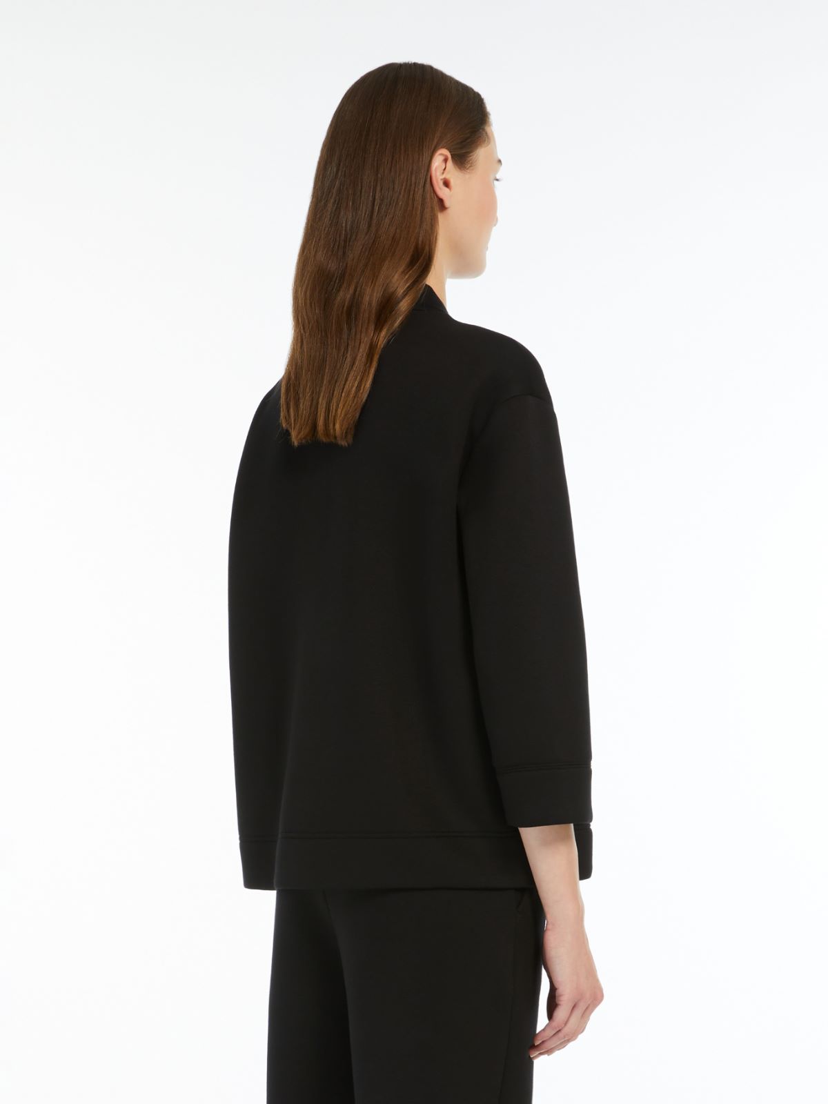 Bomber jacket in scuba jersey