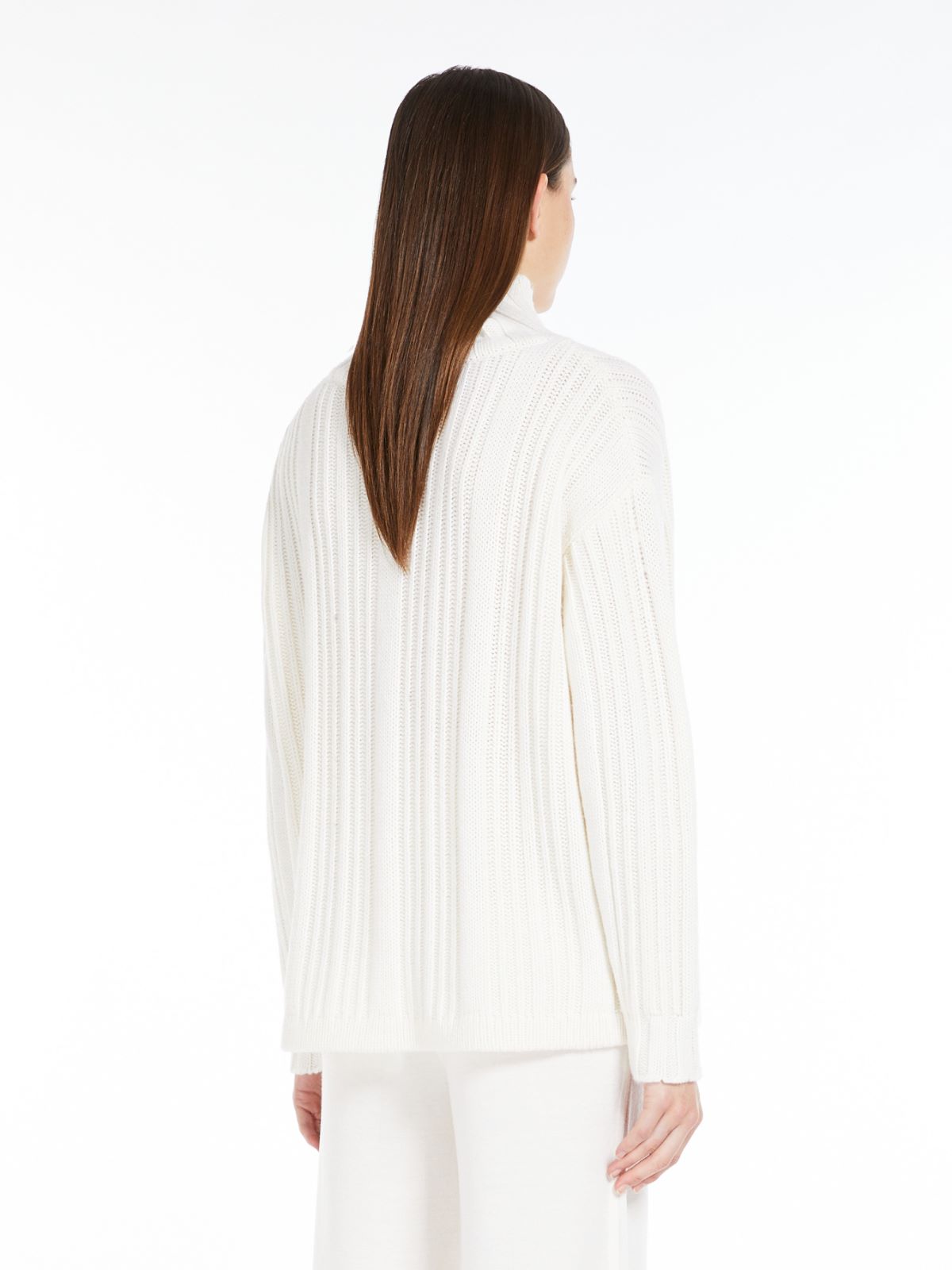 Wool and cashmere polo-neck jumper