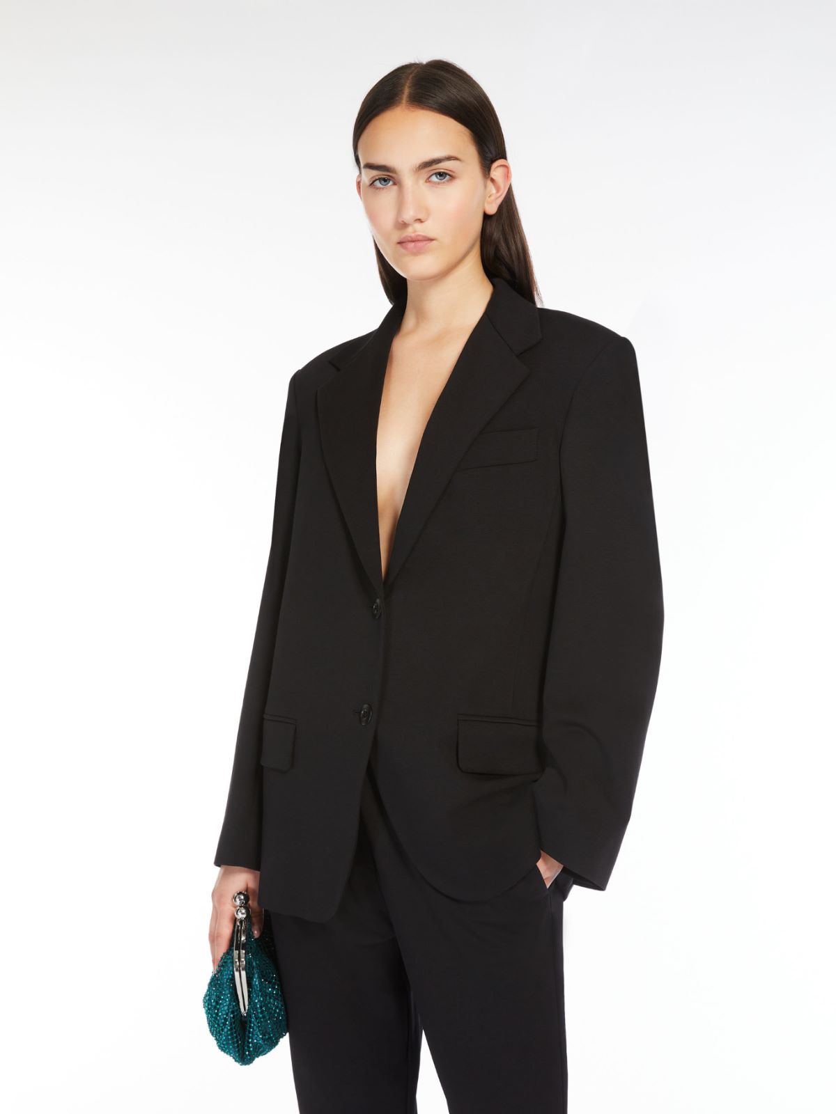 Milano-knit jersey blazer