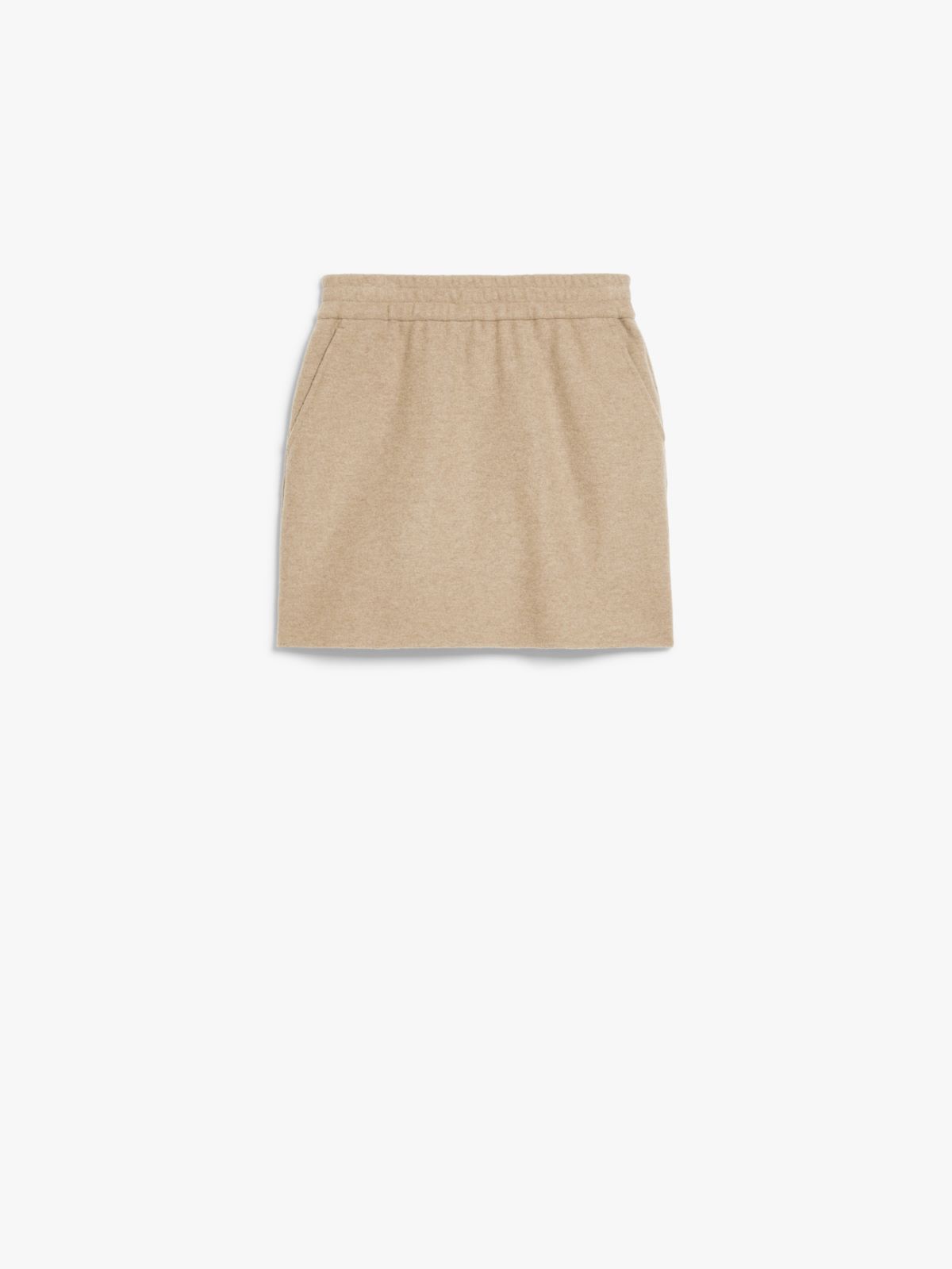 Wool jersey and cashmere mini skirt