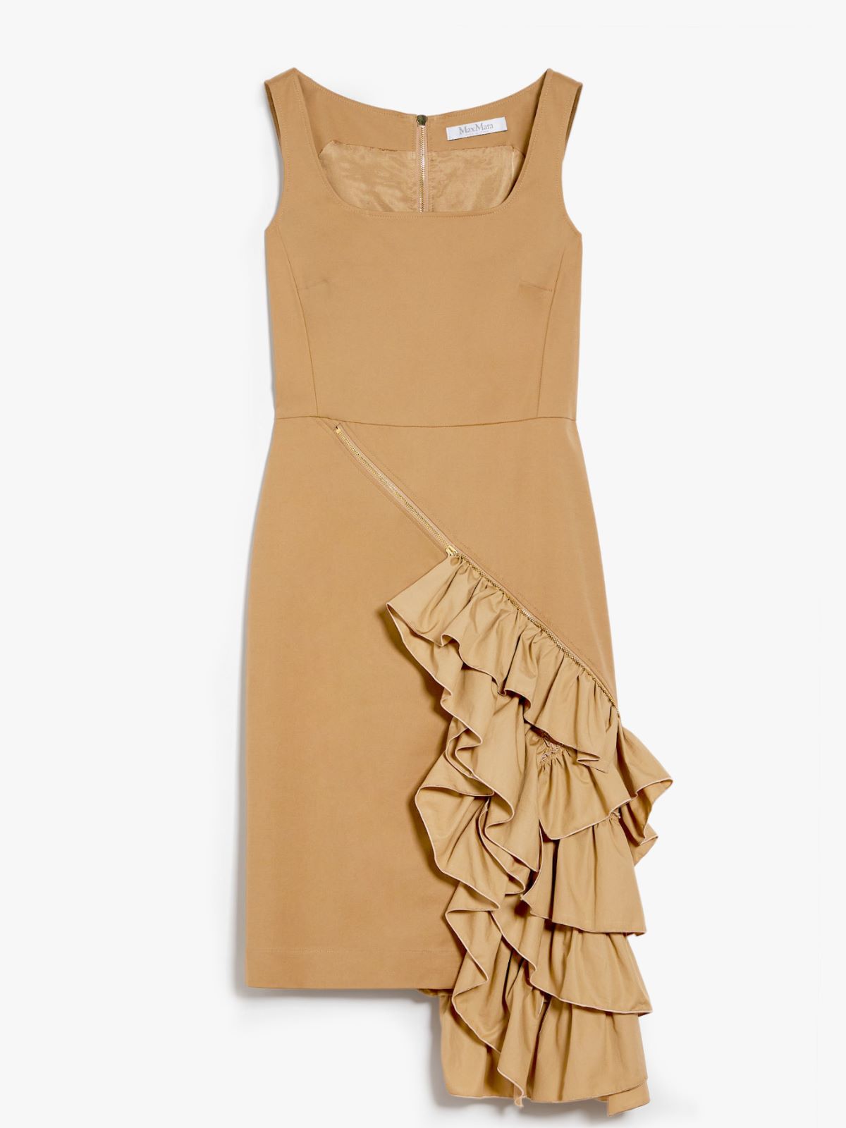 Cotton satin princess-line dress