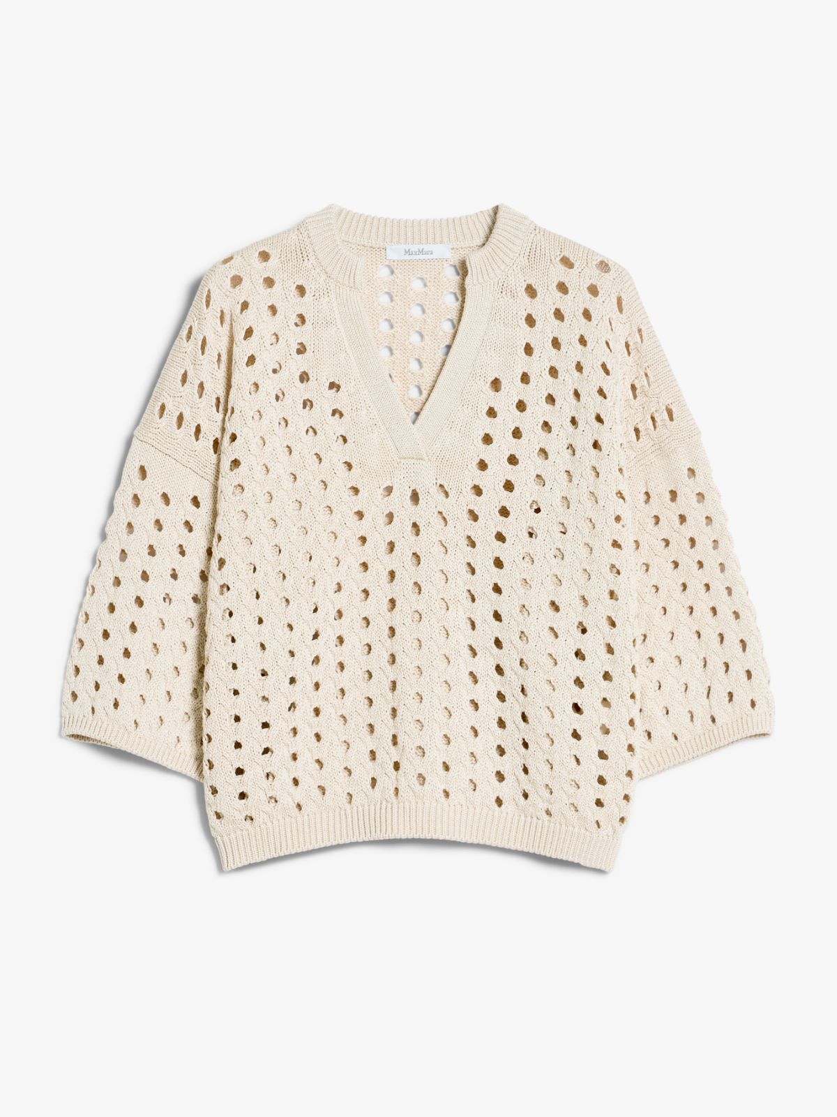 Mesh boxy jumper in cotton