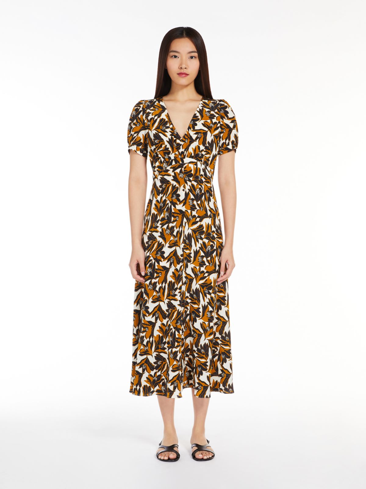 Silk crepe de chine dress