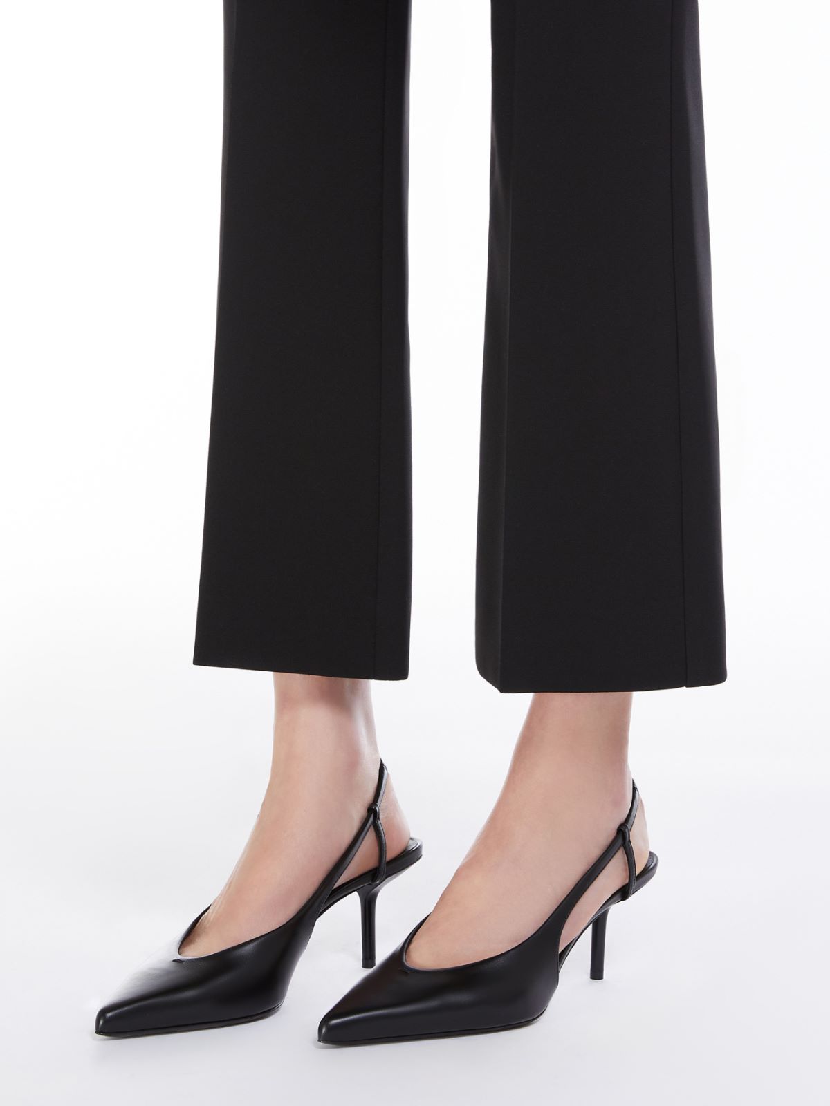 Leather slingback heels