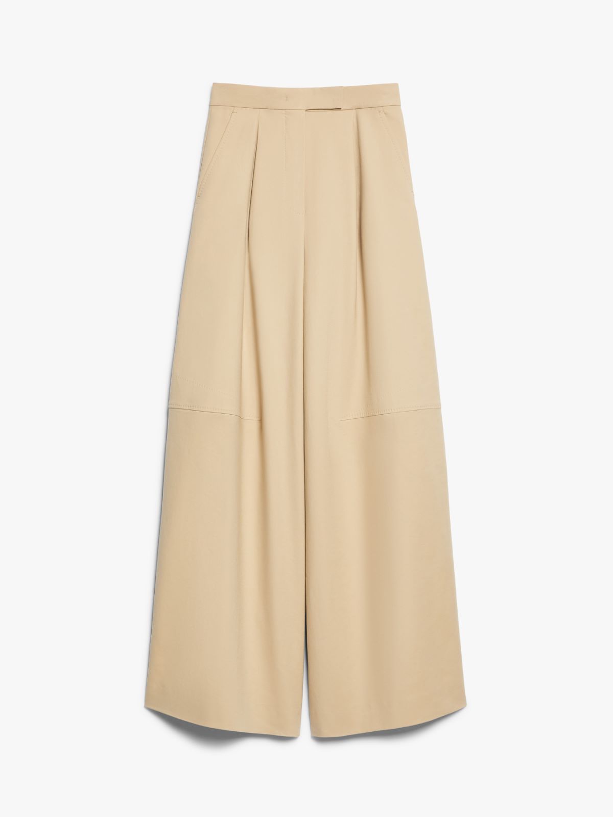 Oversize stretch cotton trousers