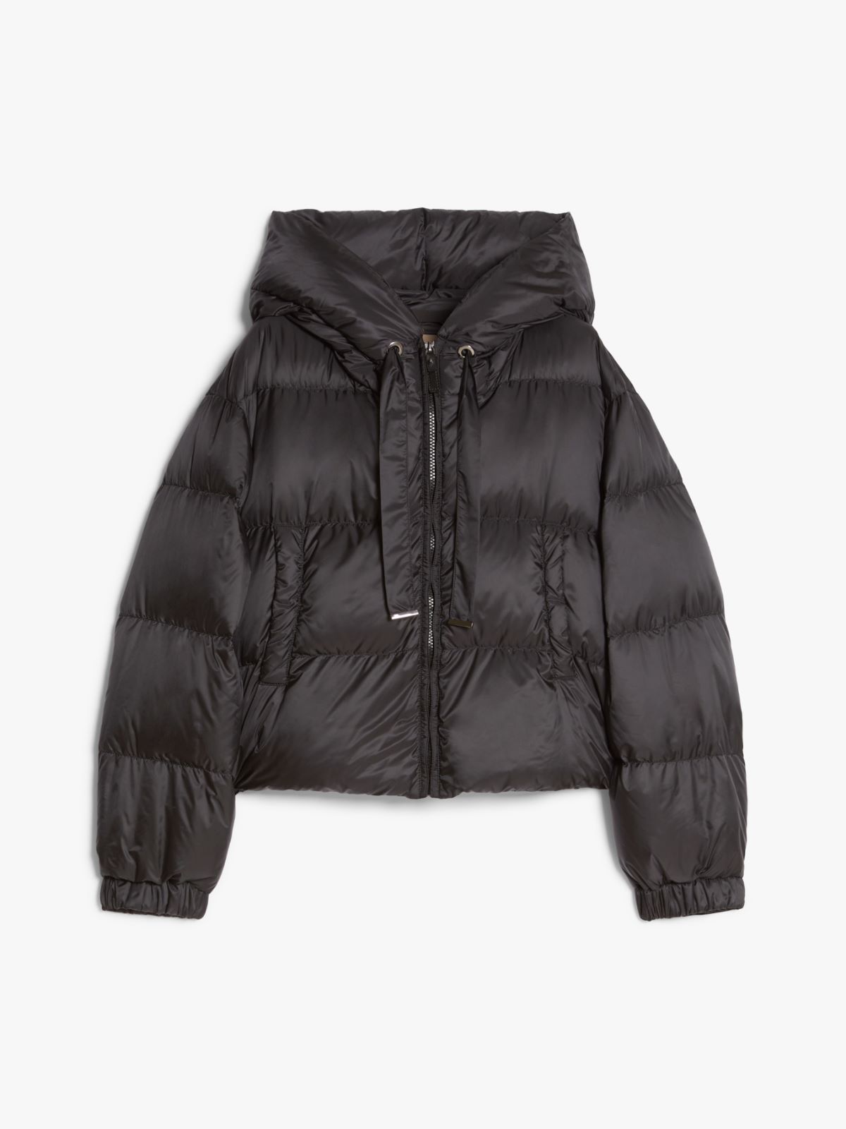 Cropped down jacket in quilted water-repellent fabric
