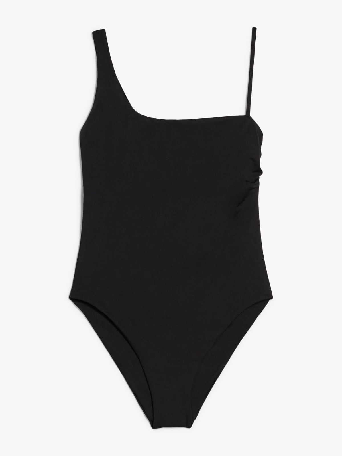 Jersey one-piece one-shoulder swimsuit