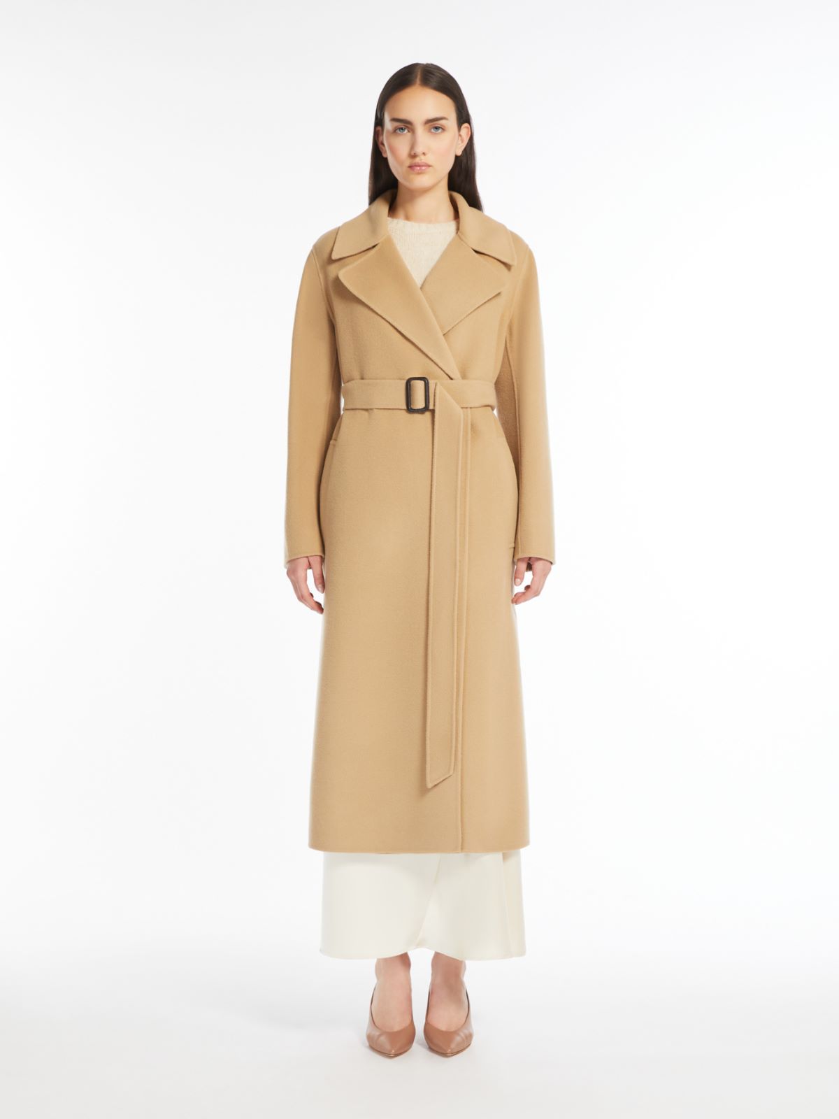 Long wool robe coat