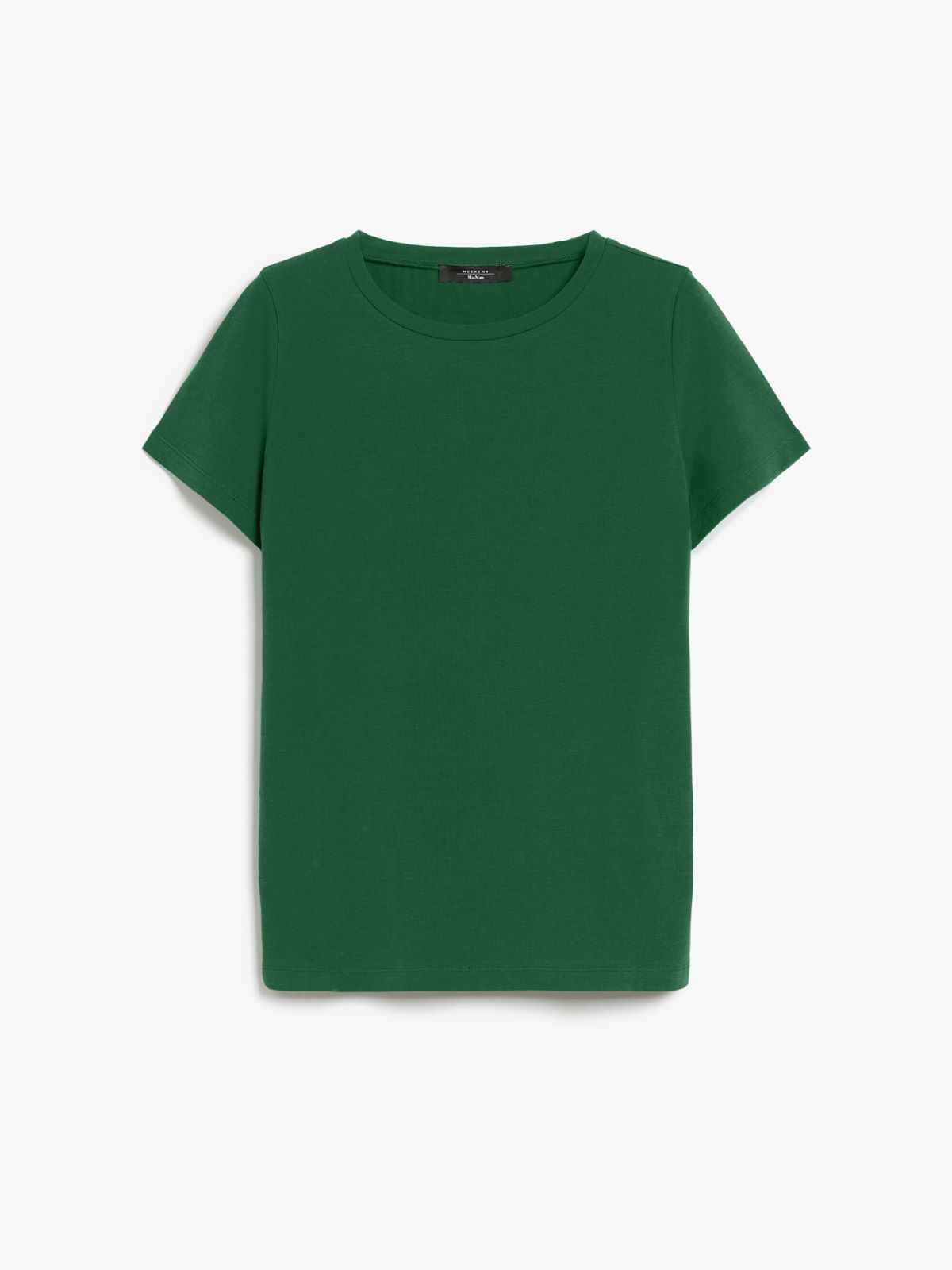 Stretch cotton basic T-shirt