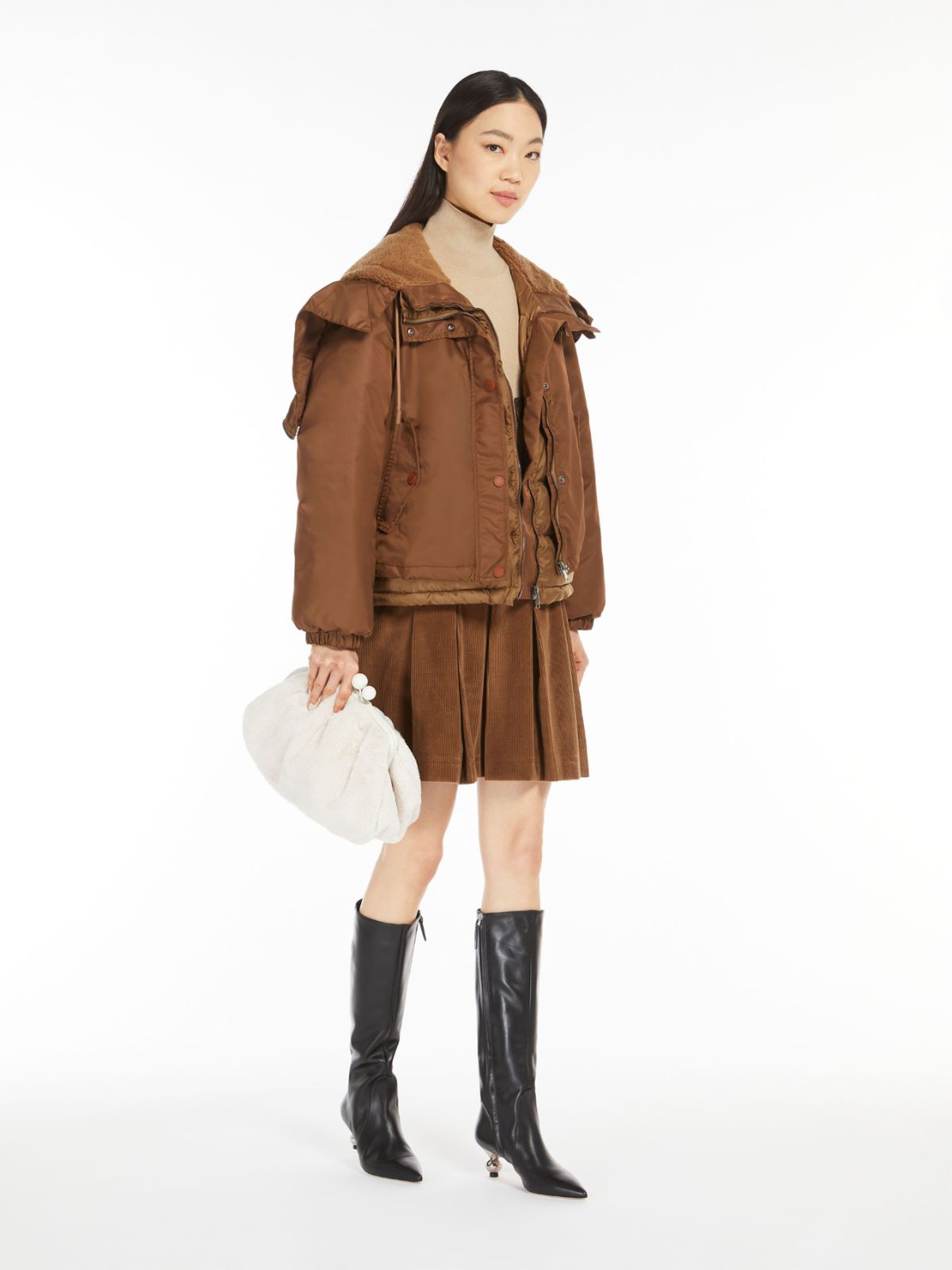 Medium furry fabric Pasticcino Bag