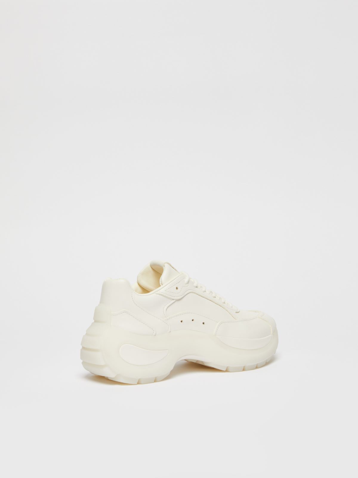 Chunky-sole leather sneakers