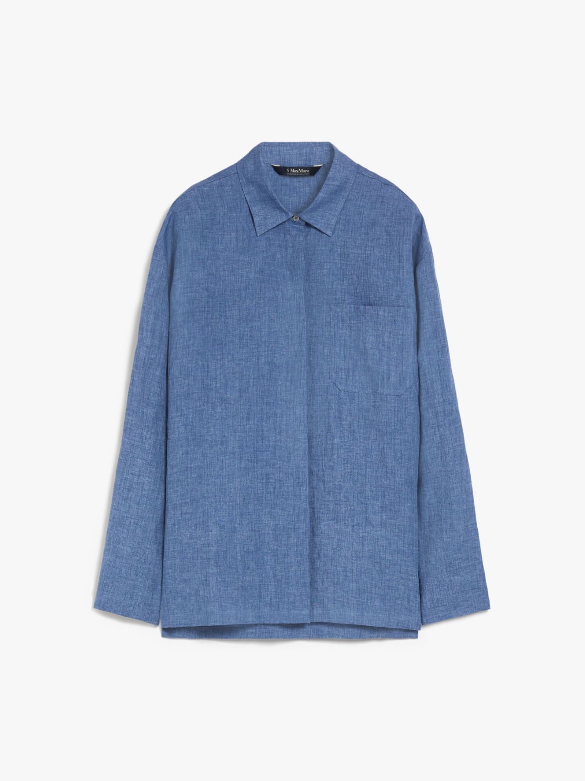 Pocket-detail linen canvas shirt
