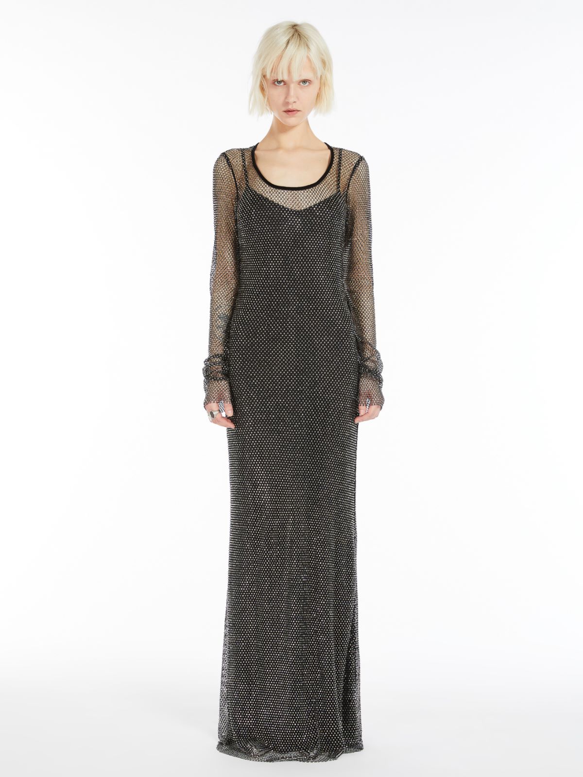 Rhinestone tulle dress