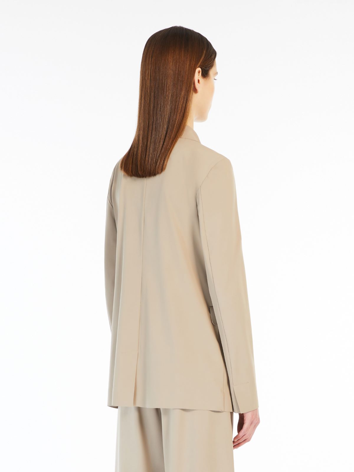 Single-breasted technical jersey blazer