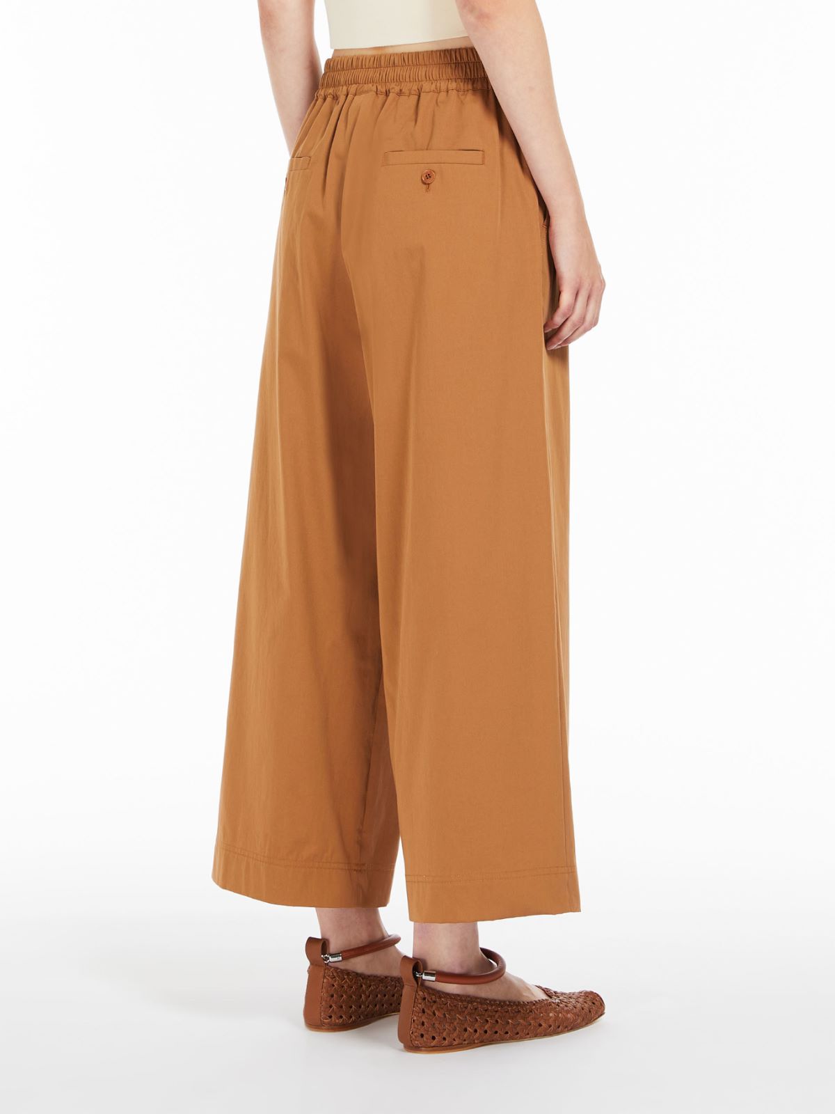 Cotton sateen trousers