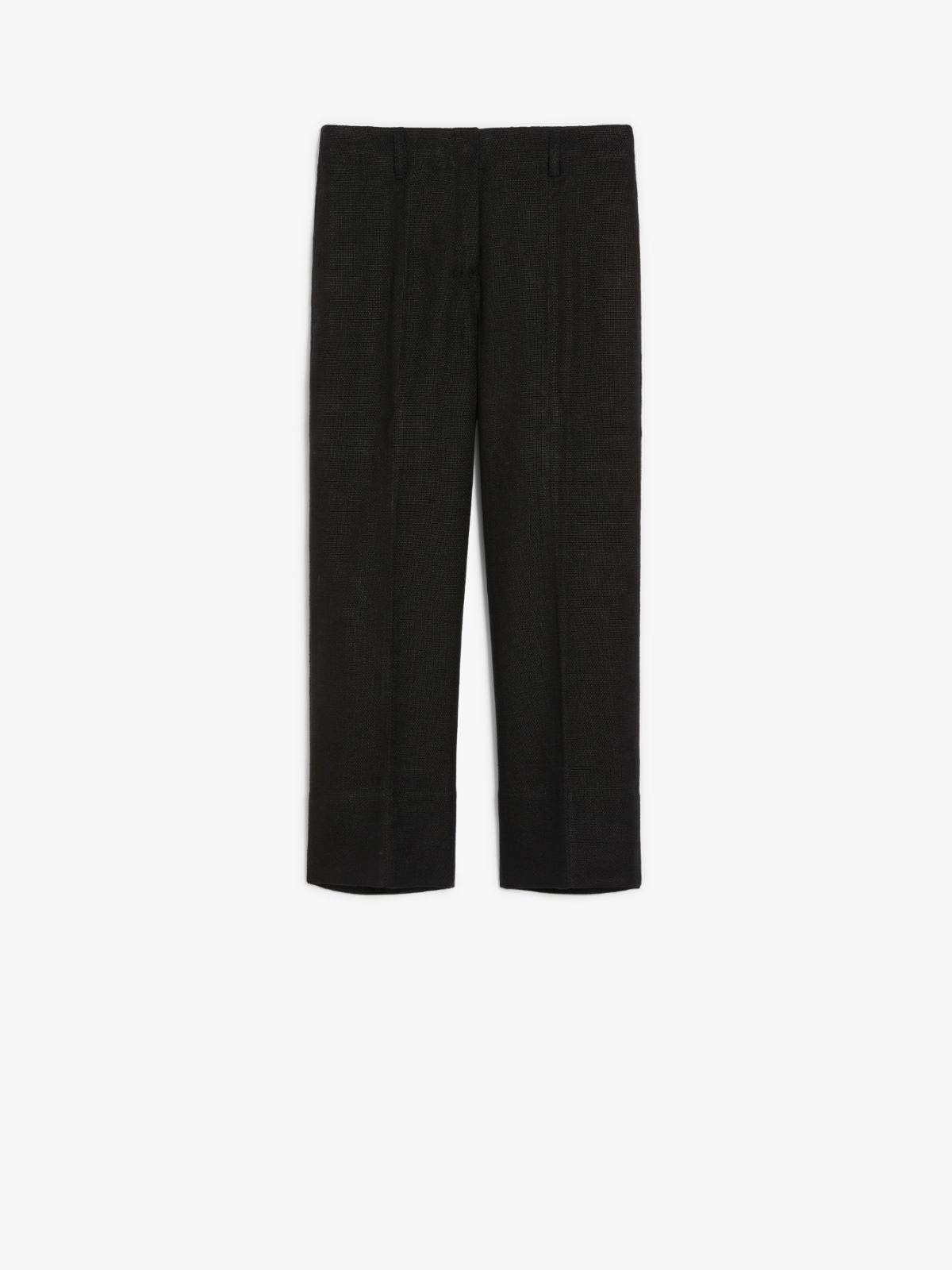 Straight-fit linen and cotton trousers