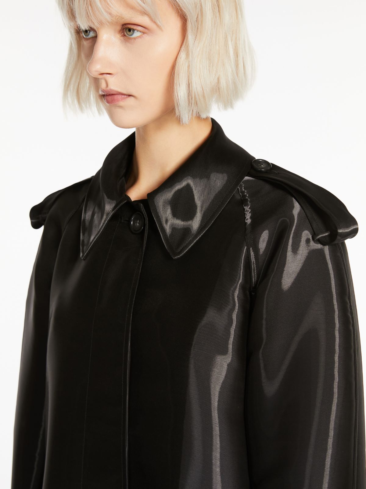 Oversized organza overcoat