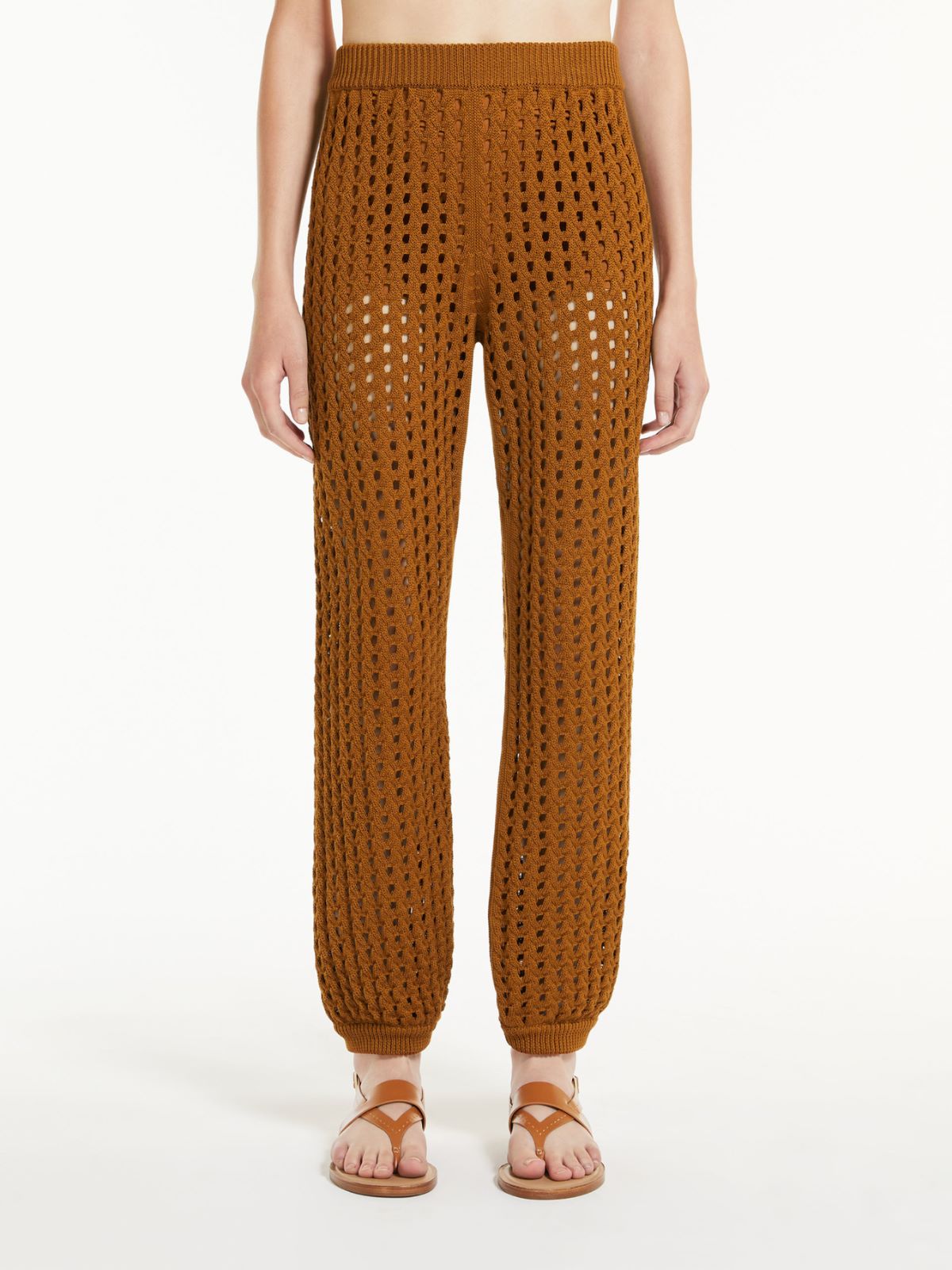 Mesh joggers in cotton