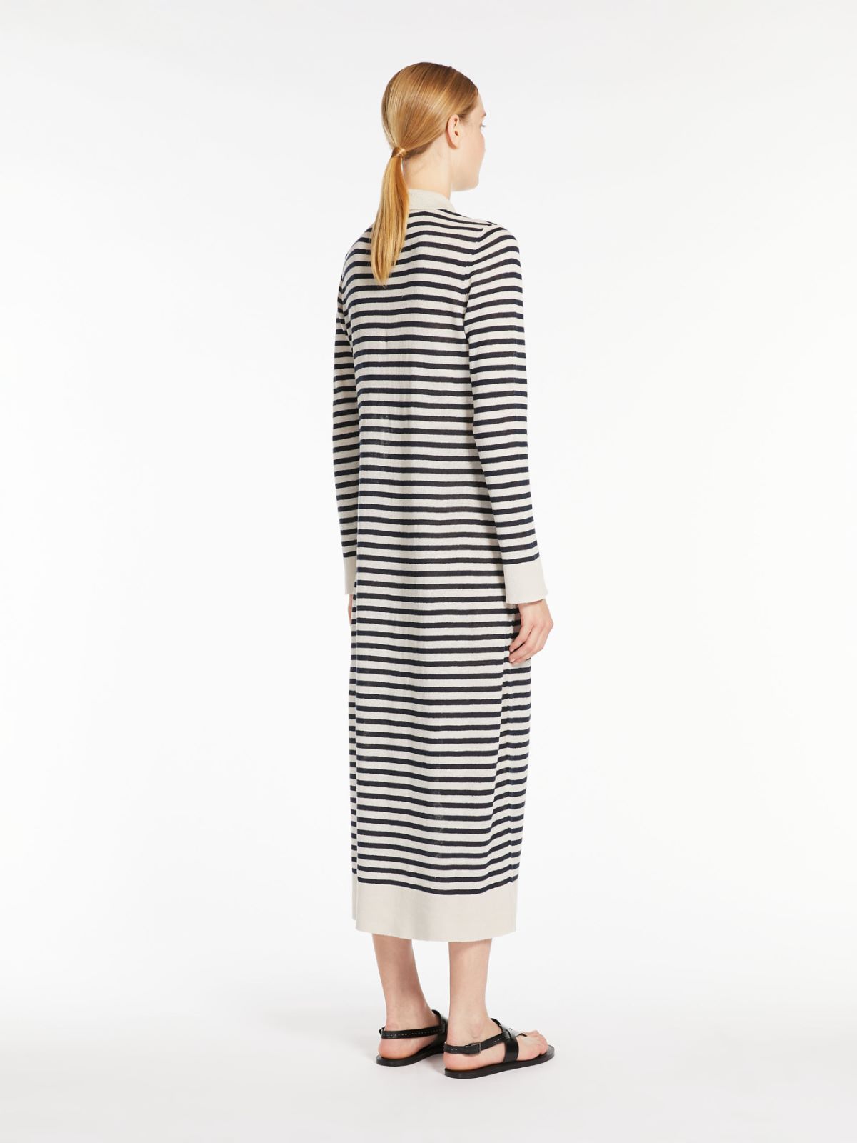 Linen yarn shirt dress