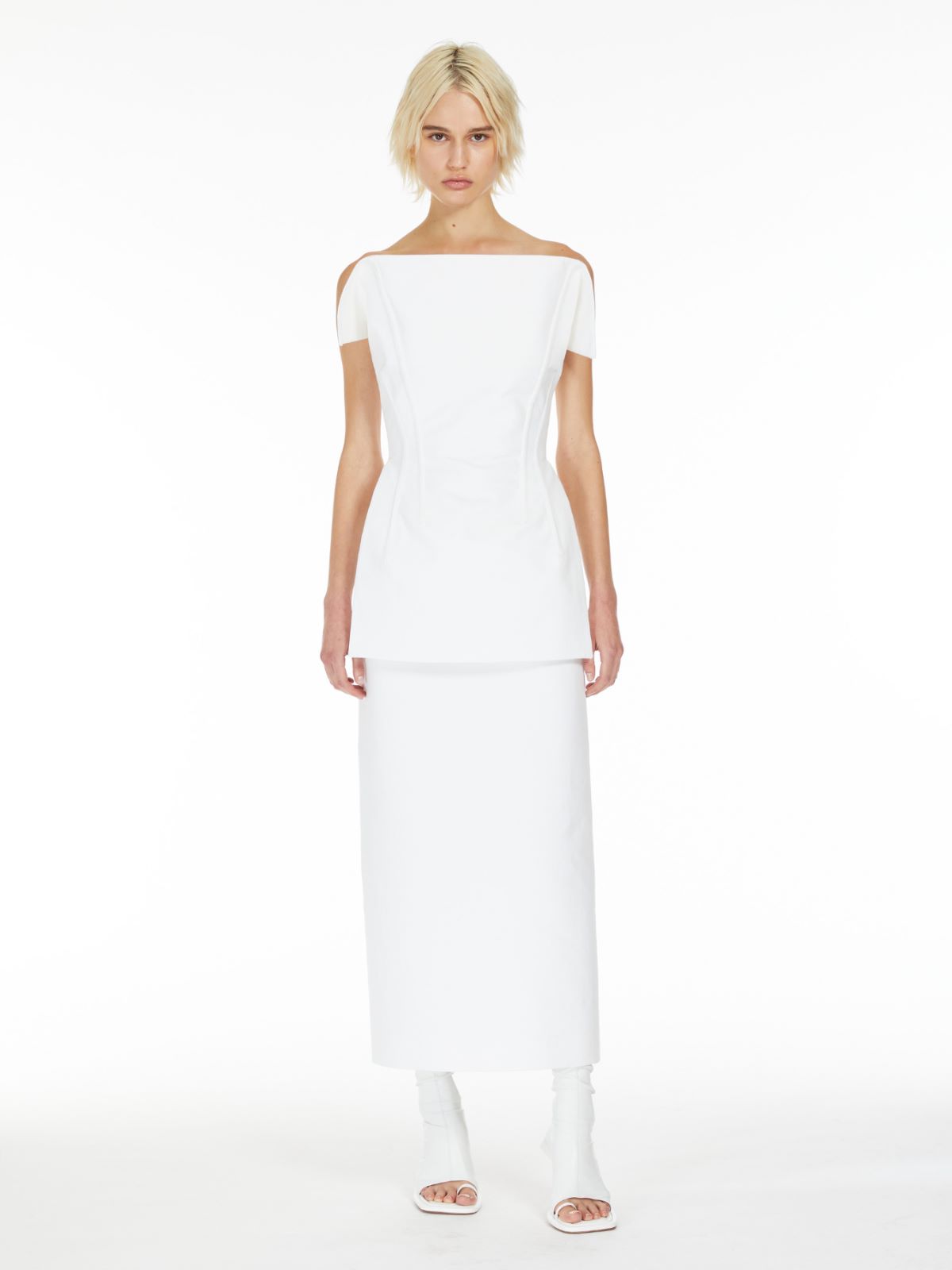 Asymmetric sleeveless top