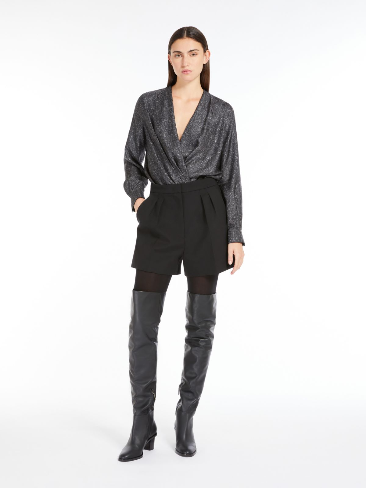 Printed silk body shirt