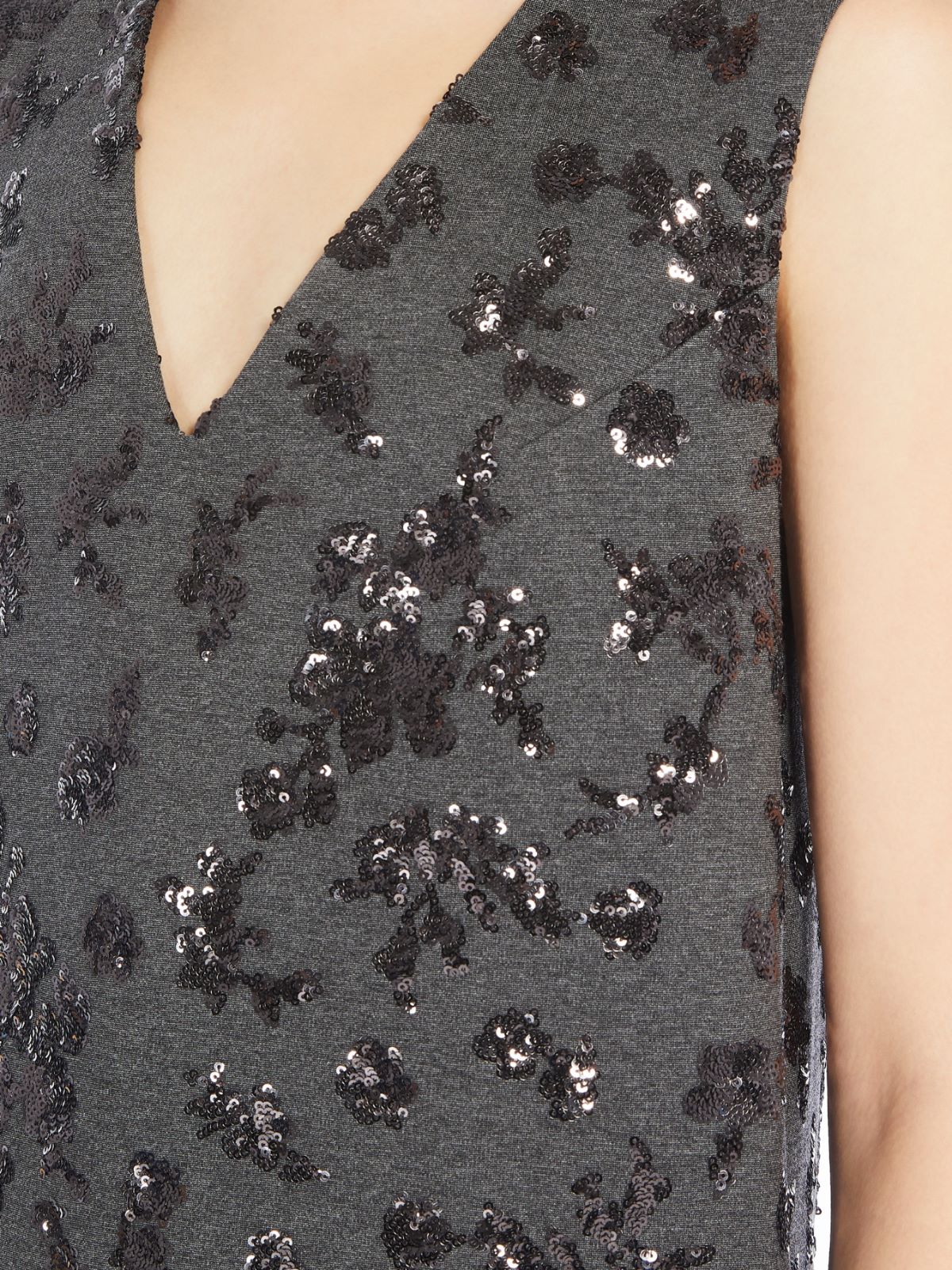 Milano-knit jersey dress with sequin detail