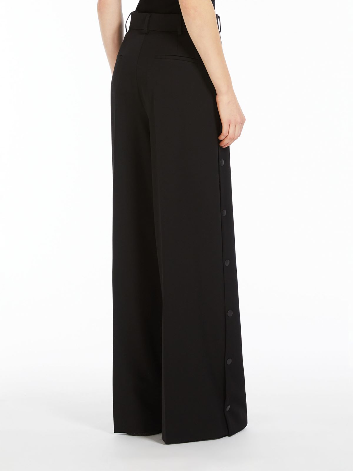 Wool and mohair wide-leg trousers