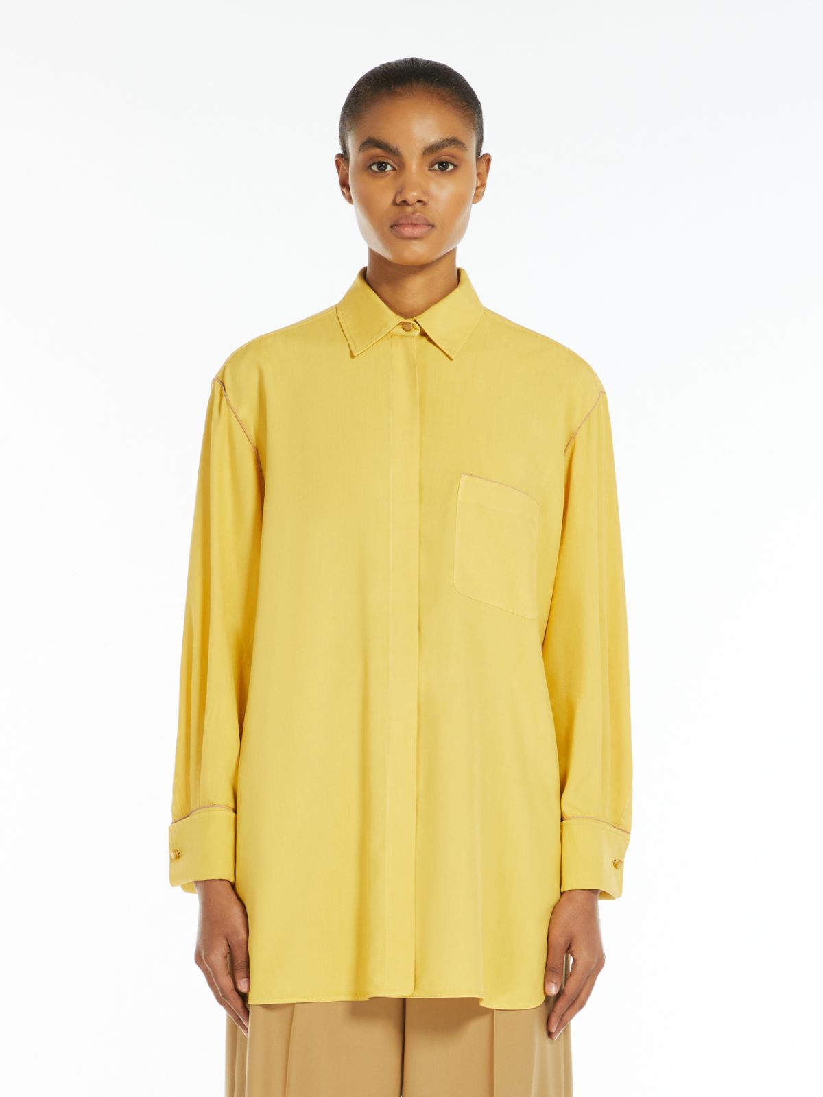 Oversize silk shirt