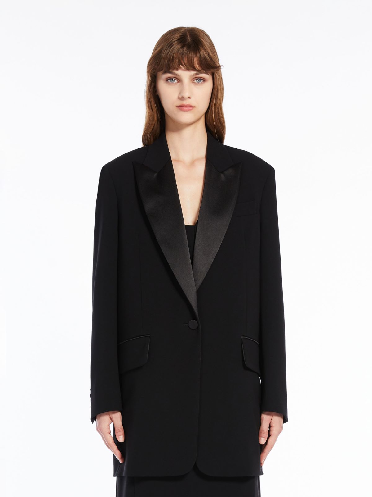 Oversized cady tuxedo jacket