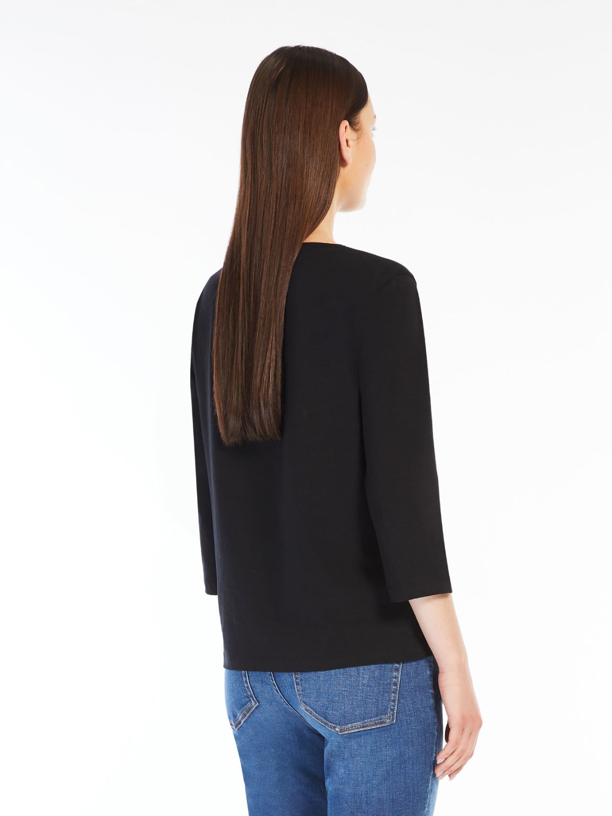 Jersey boat-neck T-shirt