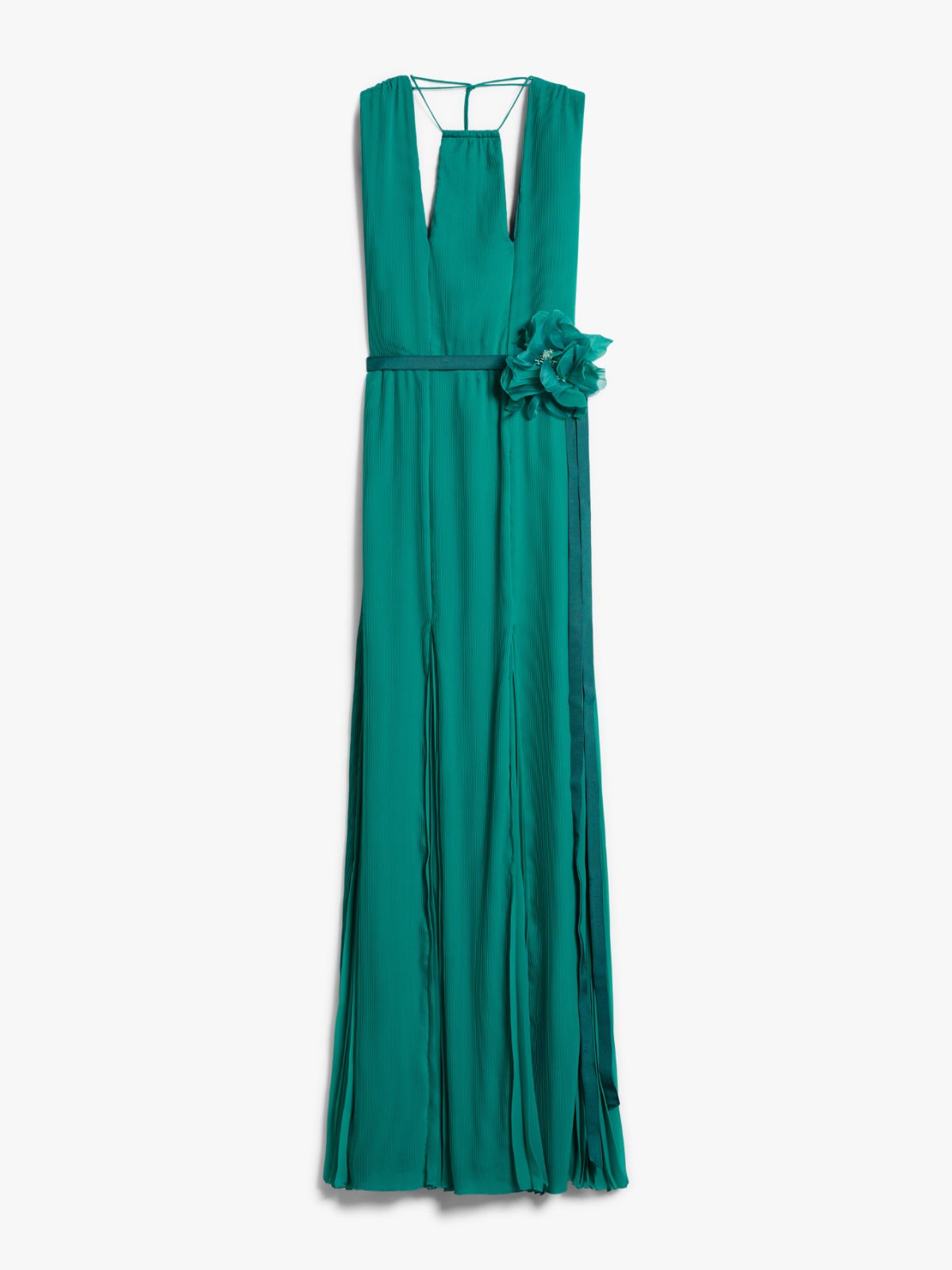 Pleated chiffon dress