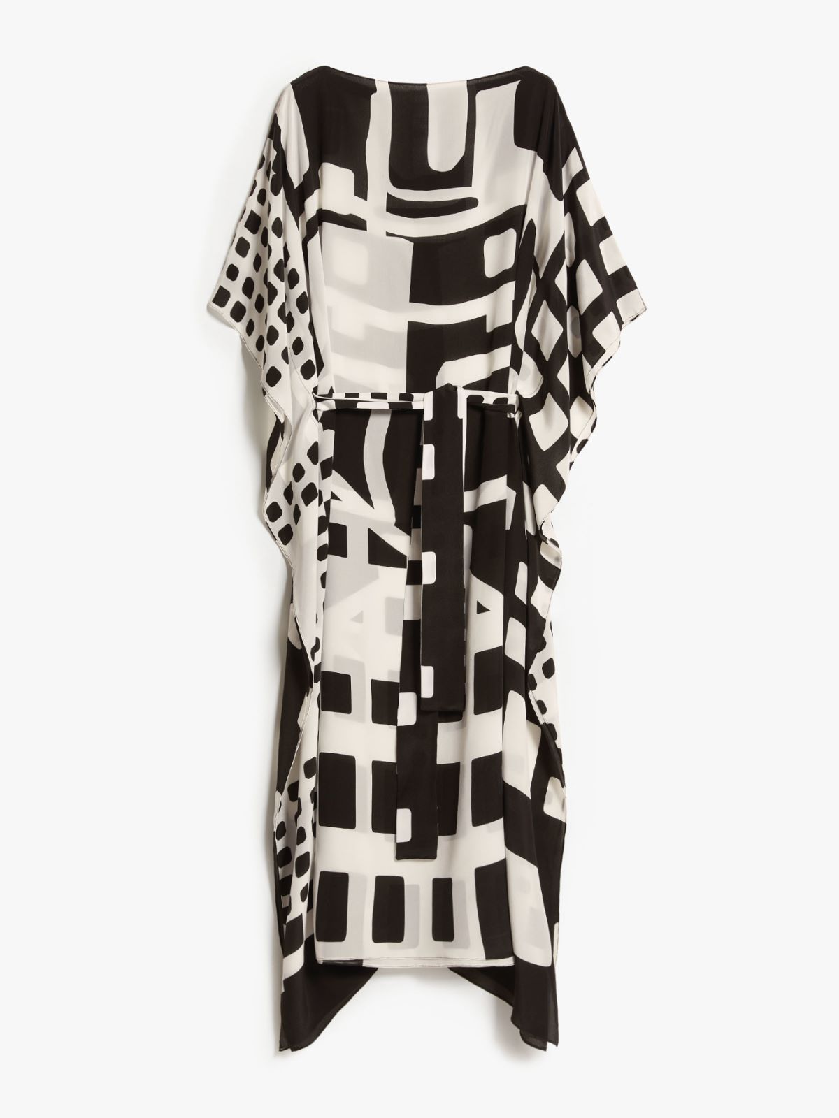 Printed crepe de chine kaftan