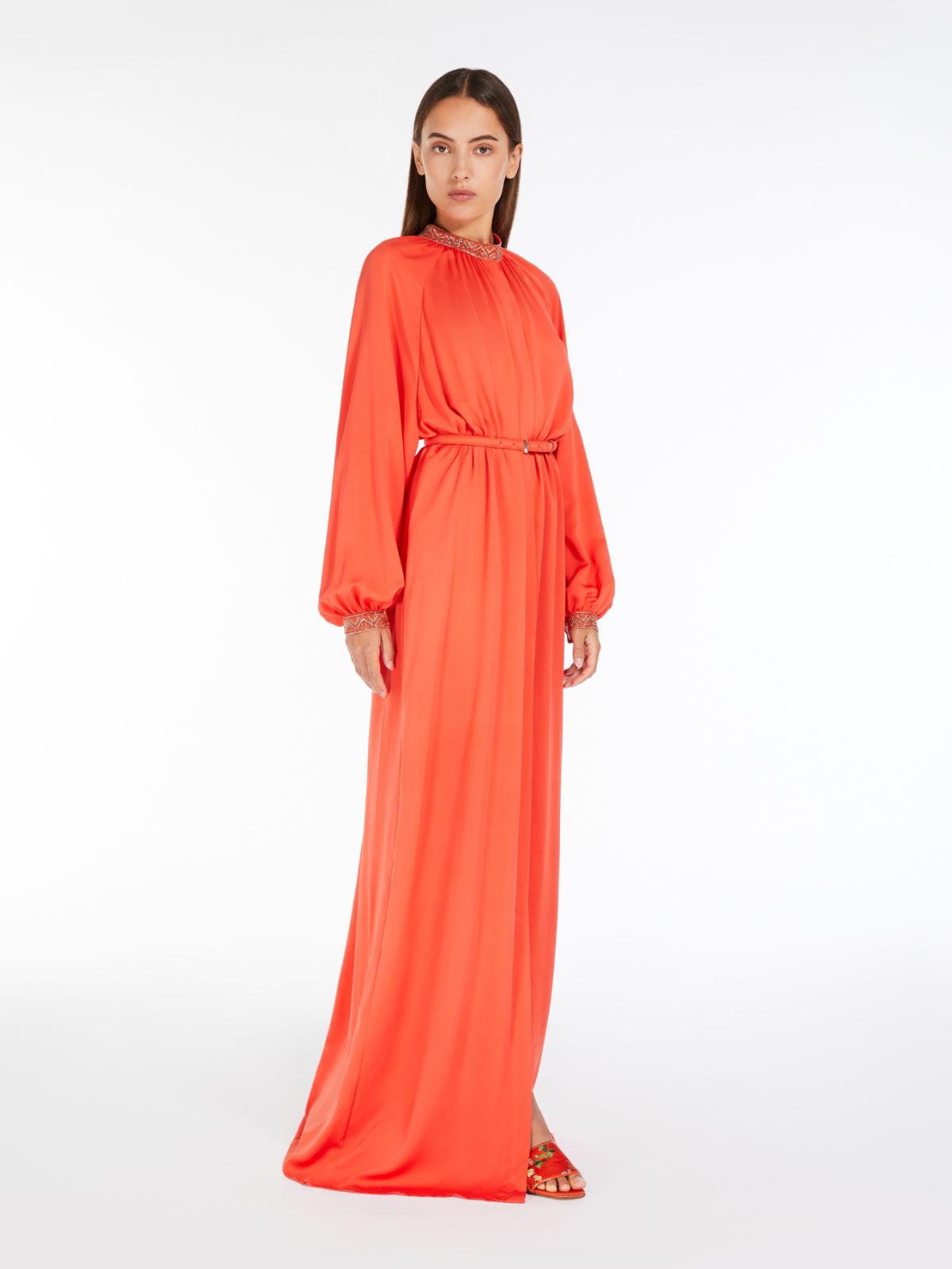 Silk caftan dress
