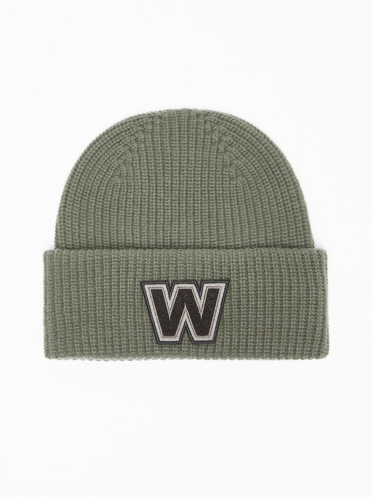 Wool logo beanie hat