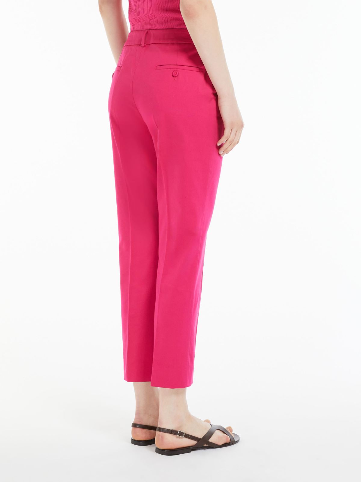 Cotton satin trousers